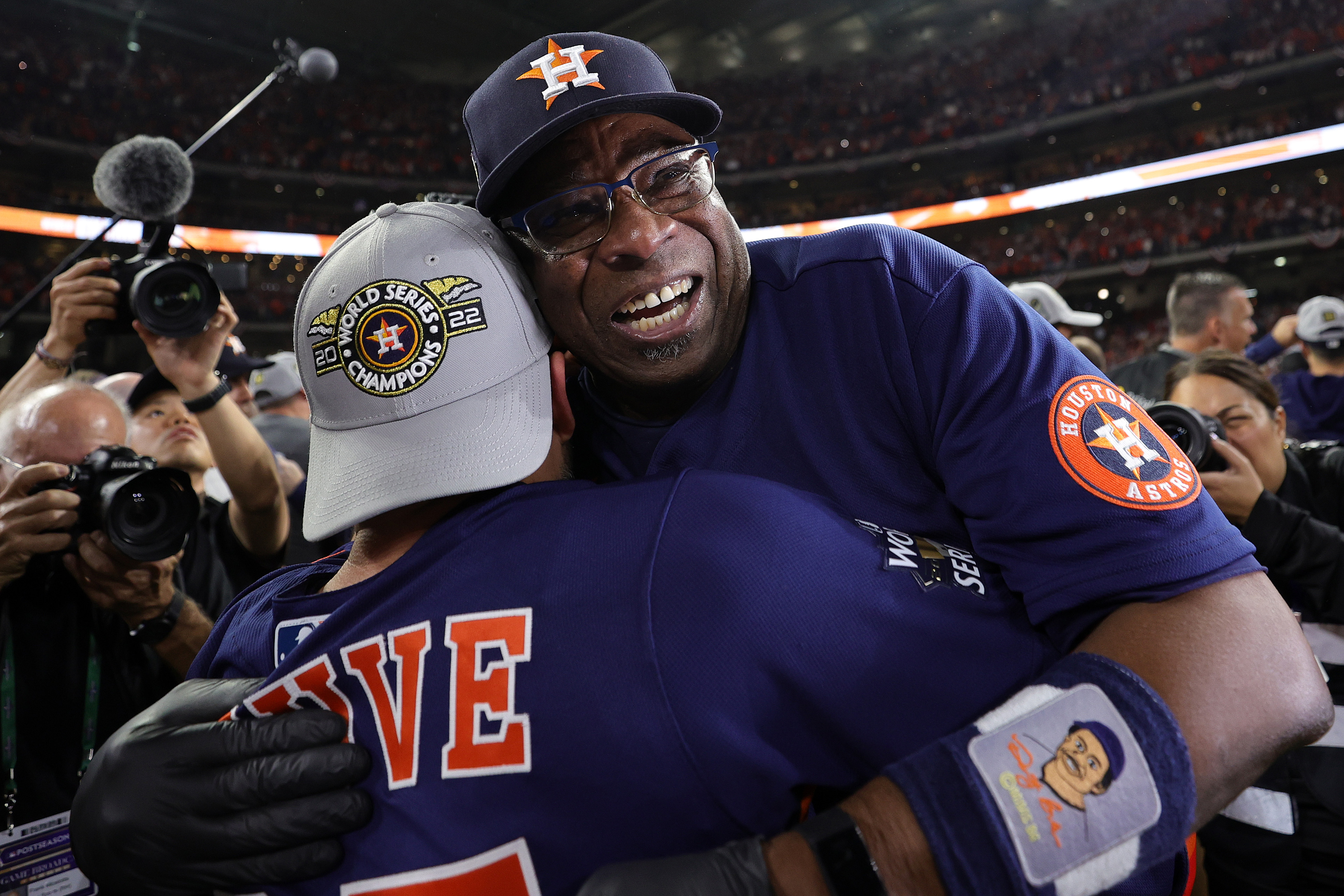 PURE JOY: See the smiles on the field as the Houston Astros celebrate  another World Championship 