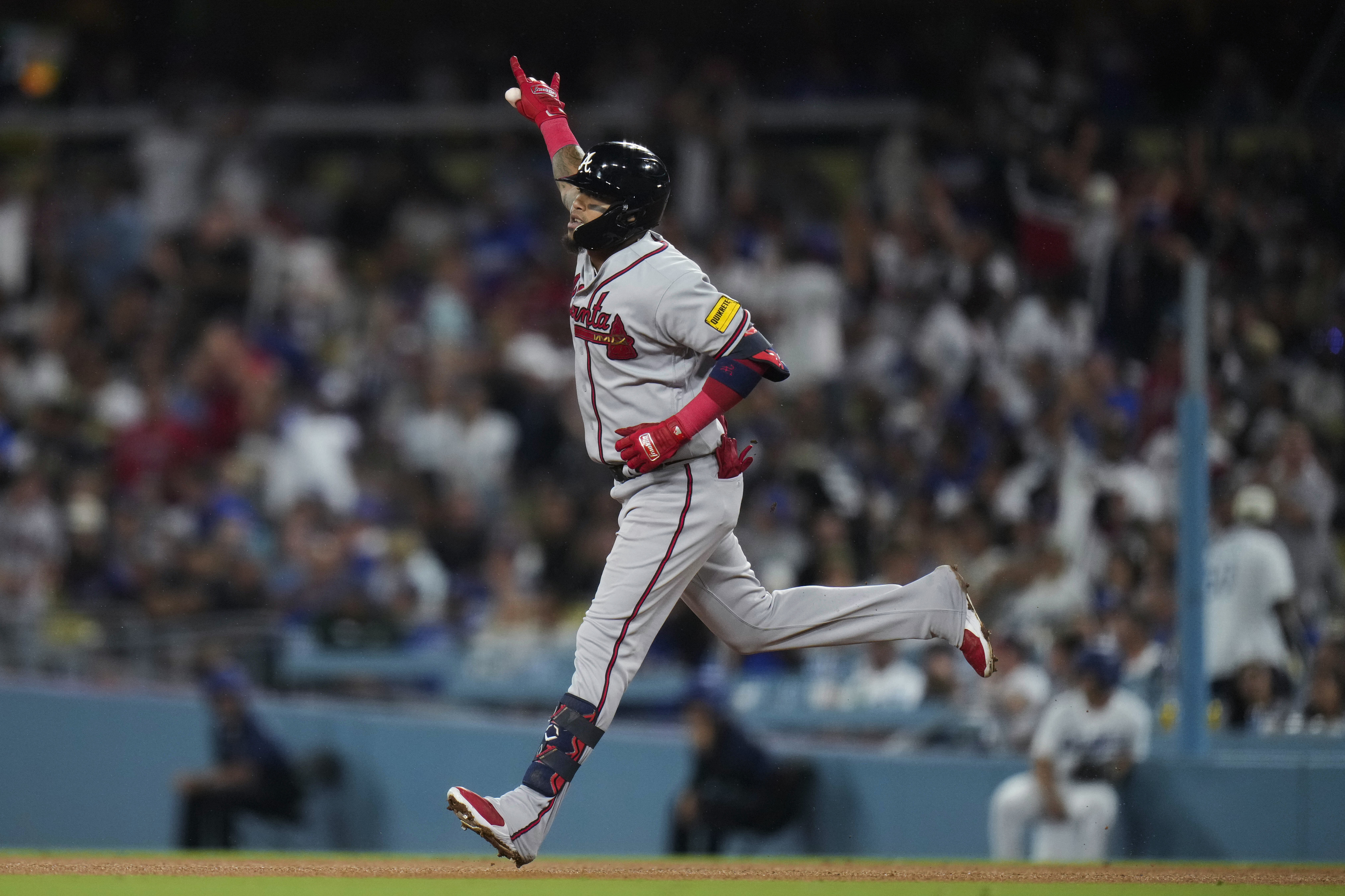 Ronald Acuña Jr.'s three-hit day, 09/08/2023