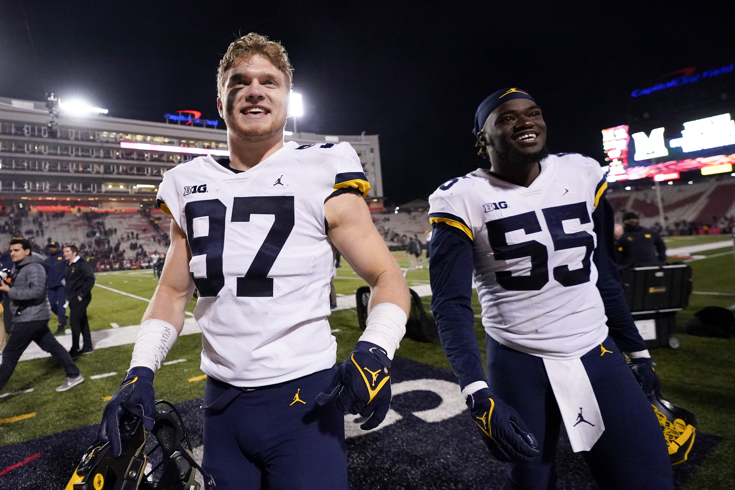 Men's Michigan Wolverines #55 David Ojabo Alumni Player Game