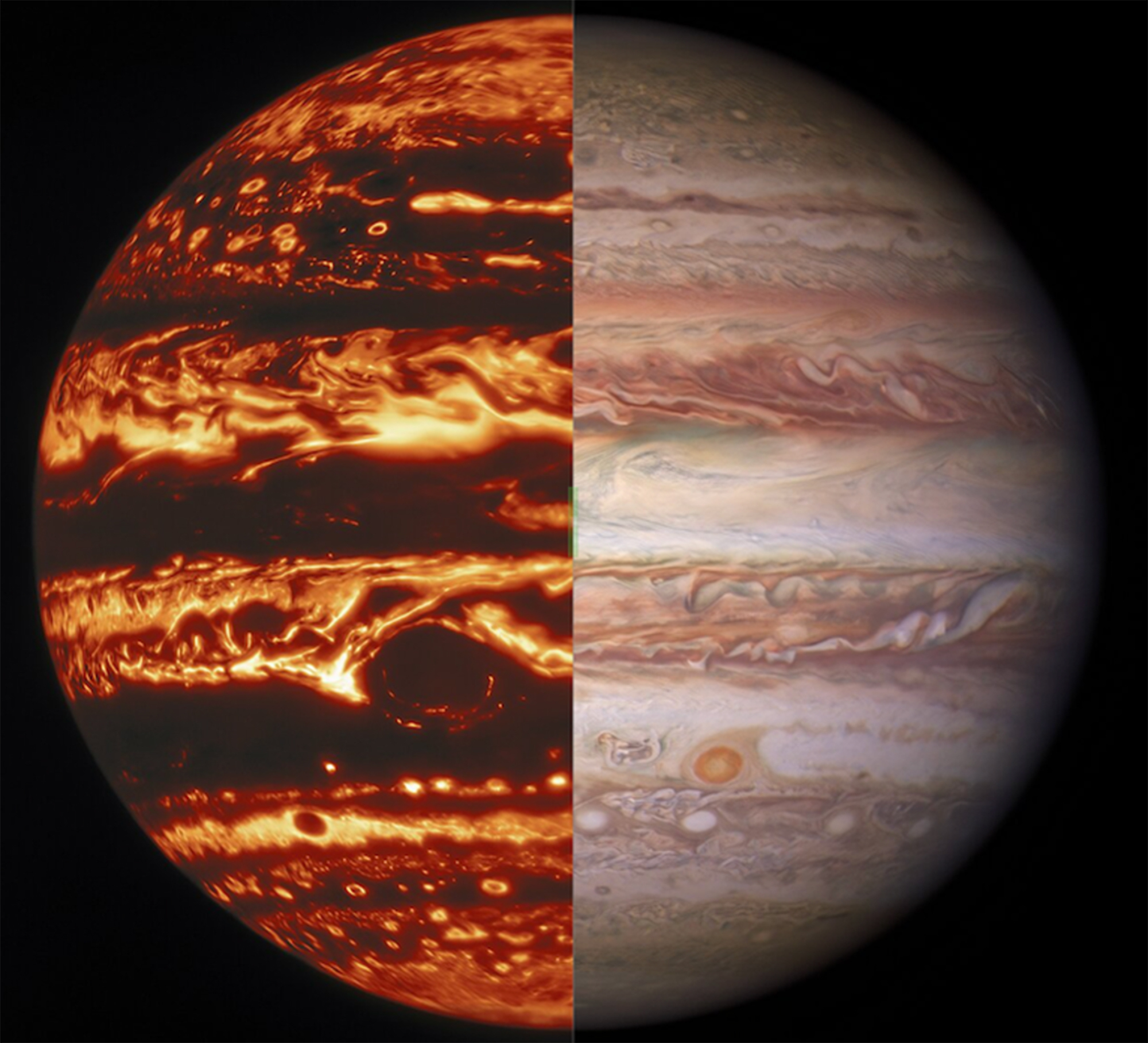 Jupiter s monster storm not just wide but surprisingly deep