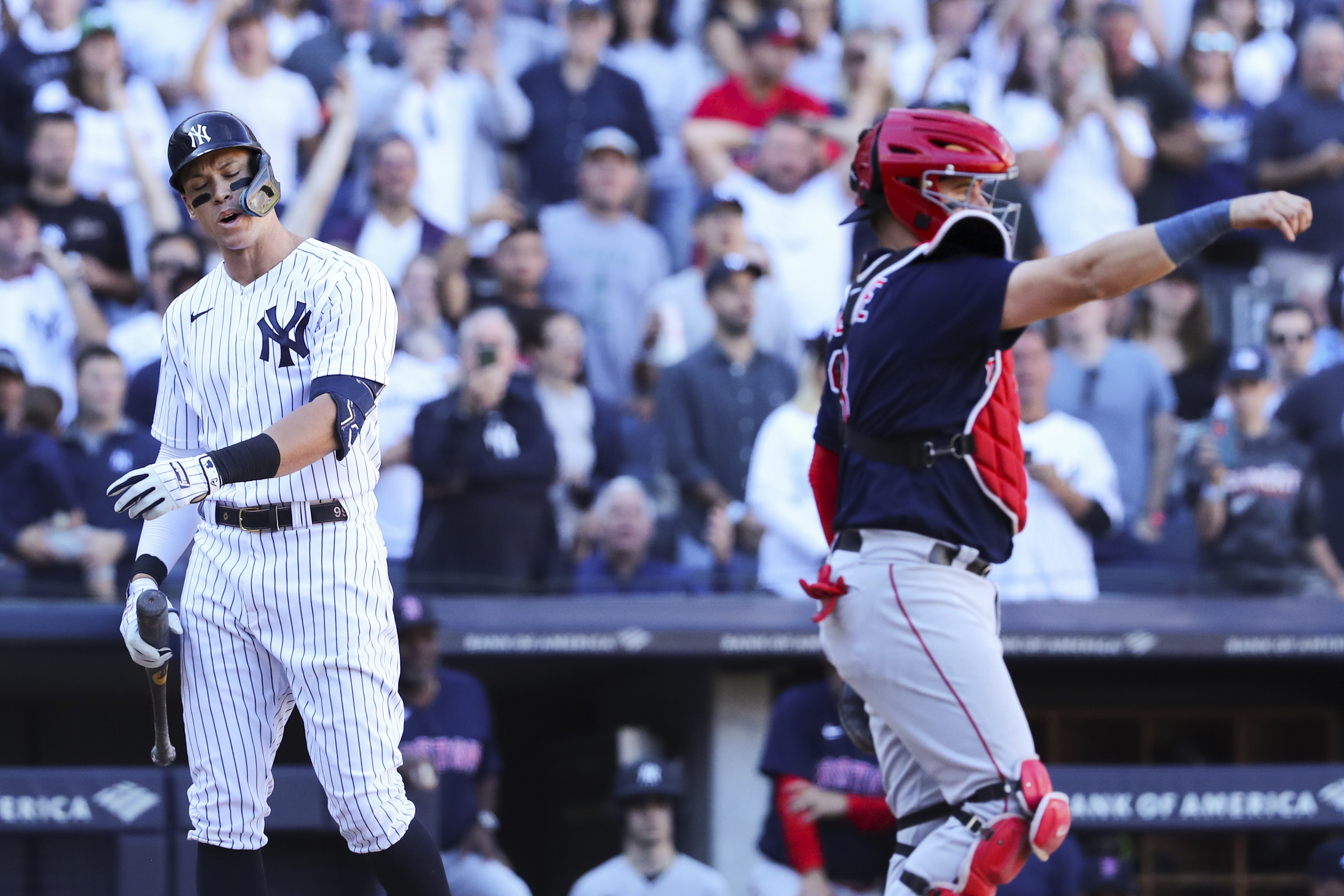 Judge still at 60, homerless in 4th straight, Yanks win 7-5