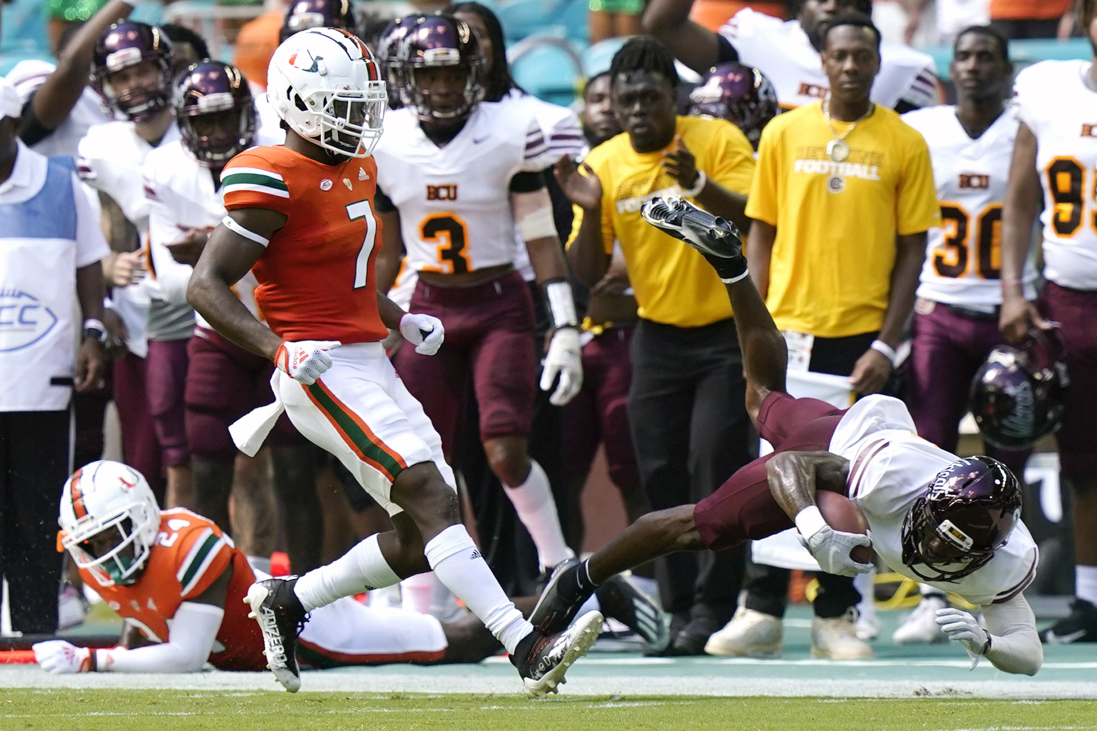 No. 22 Miami routs Bethune-Cookman 48-7