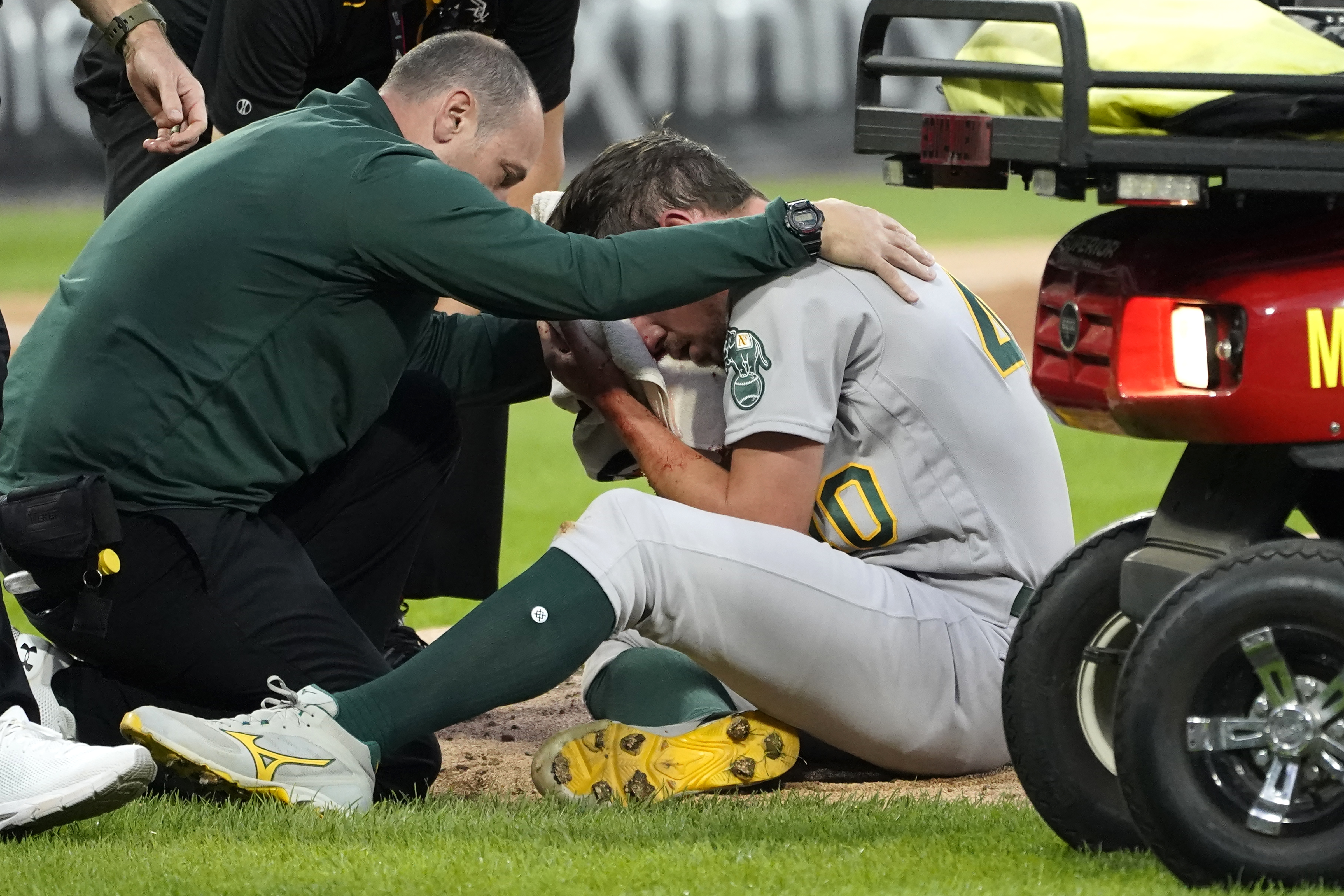 MLB Pitcher Chris Bassitt Injury After Hit by 100-Mph Line Drive