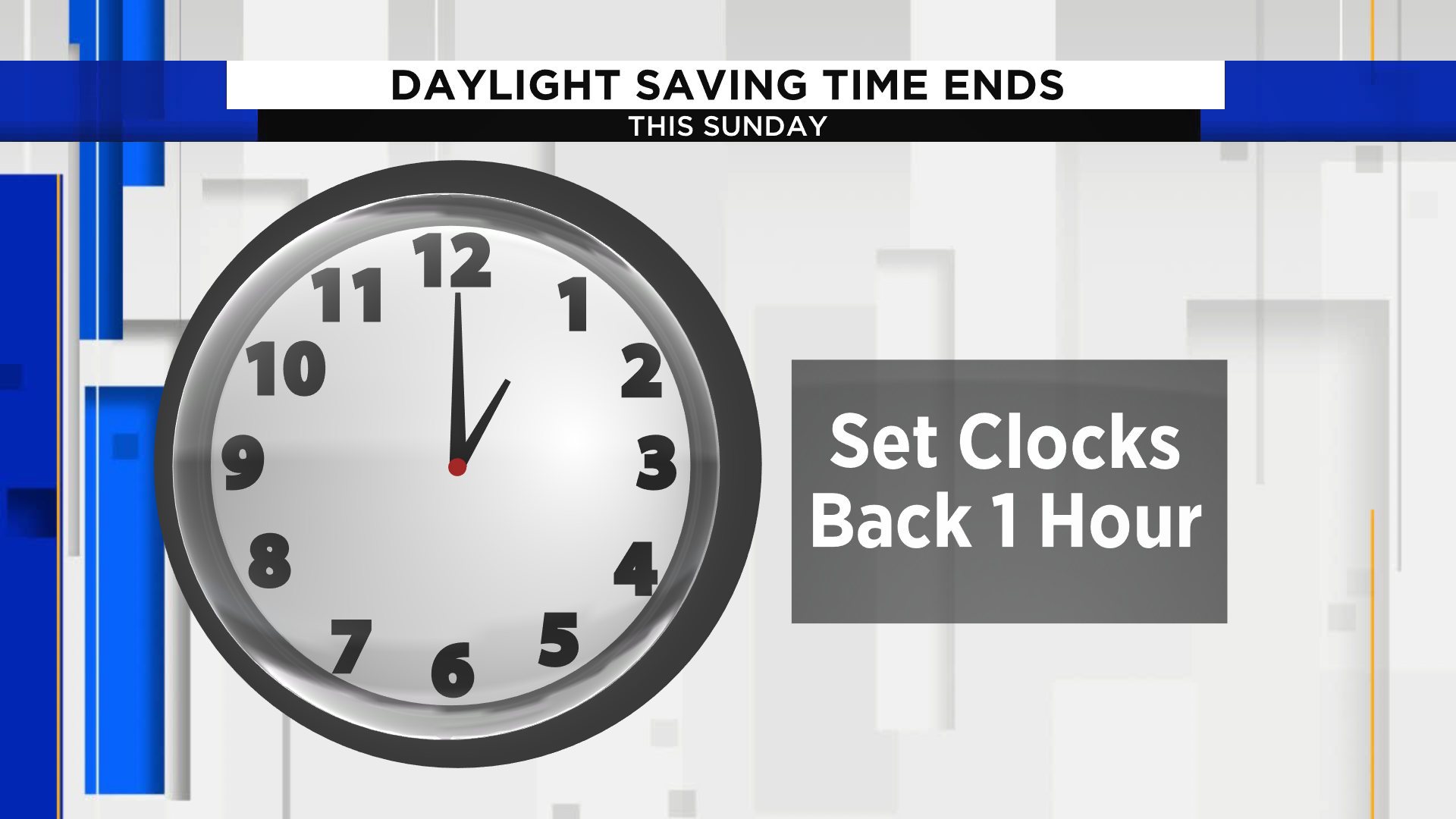 Daylight saving time ends