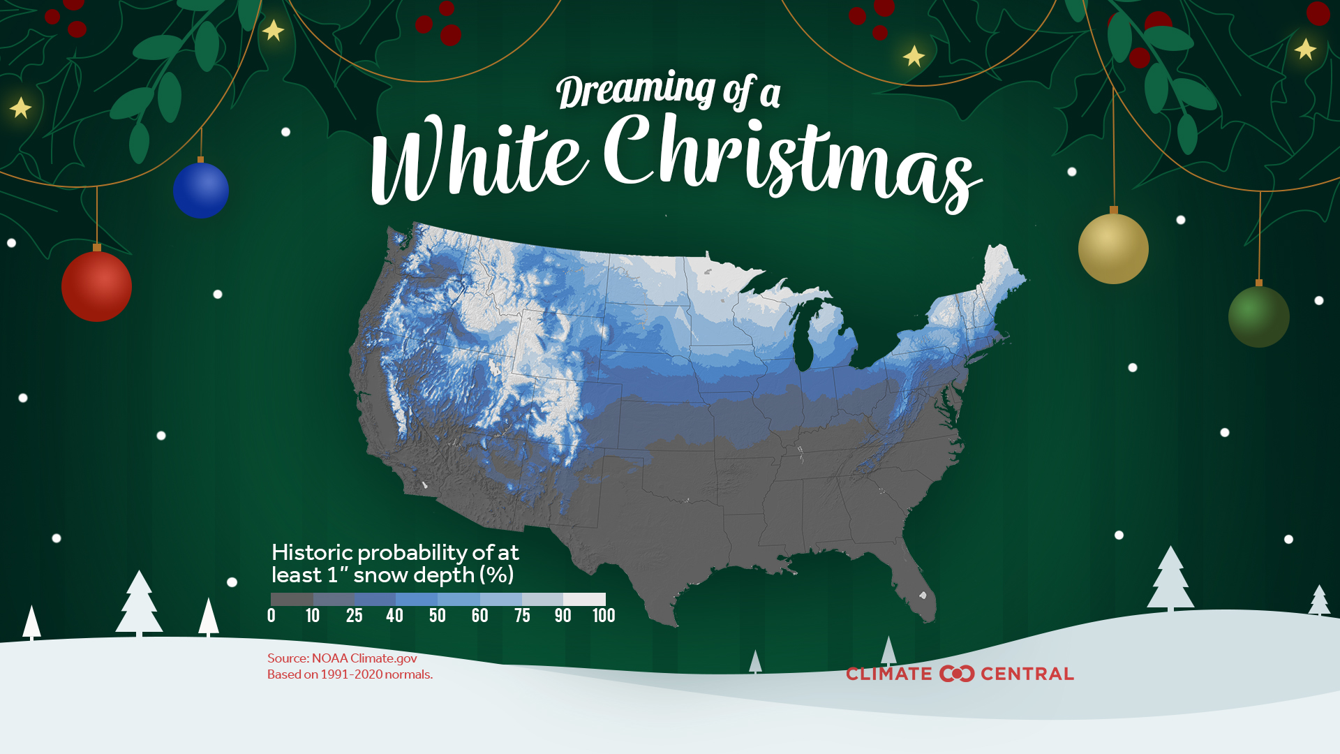 Will Wv Have A White Christmas 2022 Dreaming Of A White Christmas? Find Out Where You'll Have To Travel To See  Snow