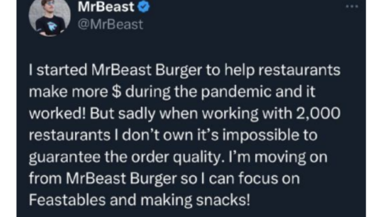 MrBeast Is Suing The Company Behind His Revolting MrBeast Burgers