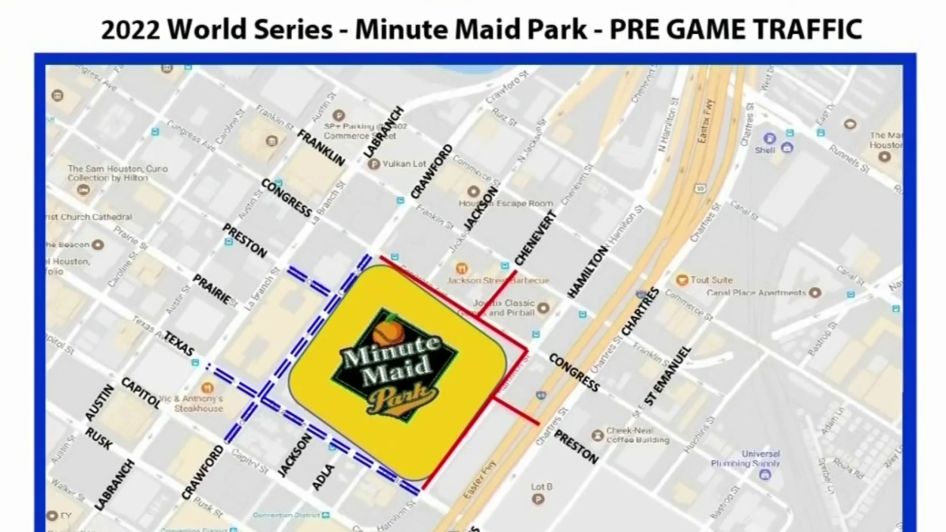 Houston Astros vs. Minnesota Twins: Traffic, road closures, parking