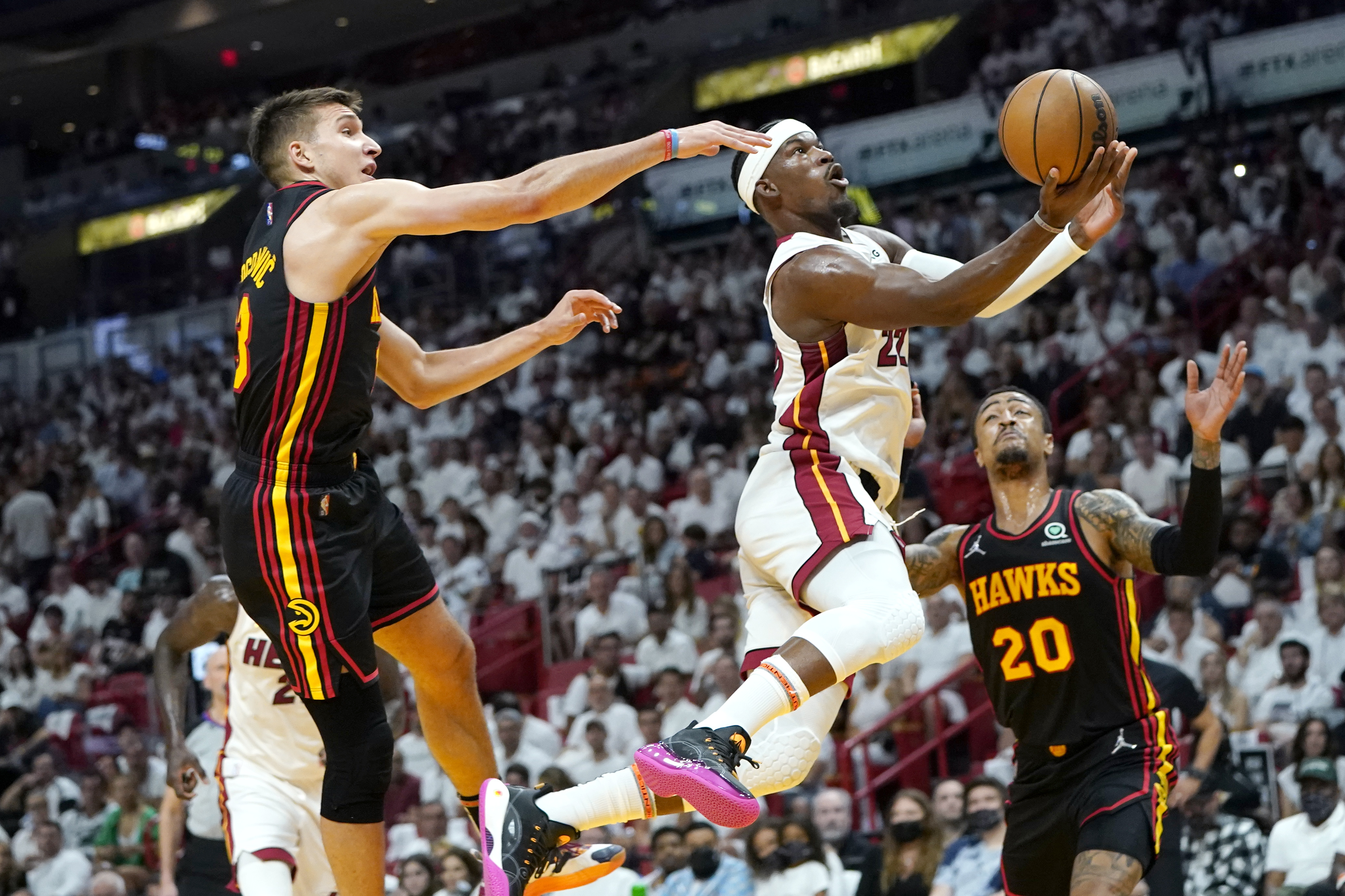 Hawks' Bogdan Bogdanovic out for Game 5 vs. Heat with knee injury