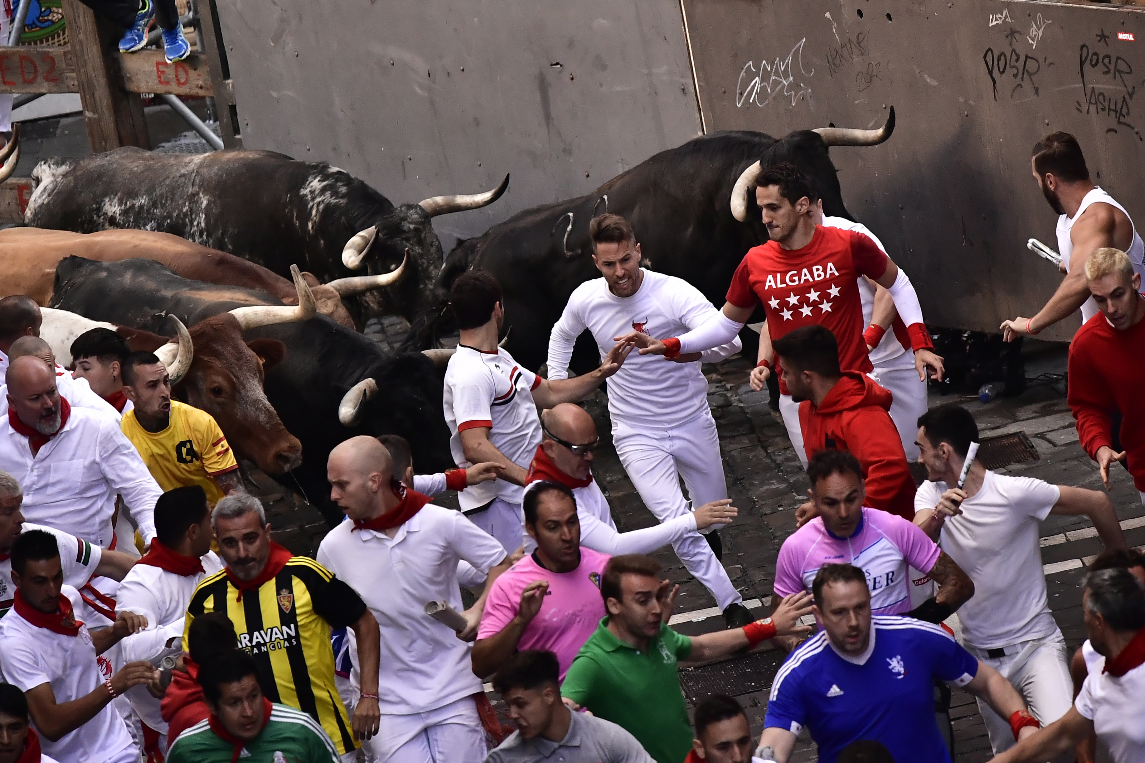 running of the bulls t shirt