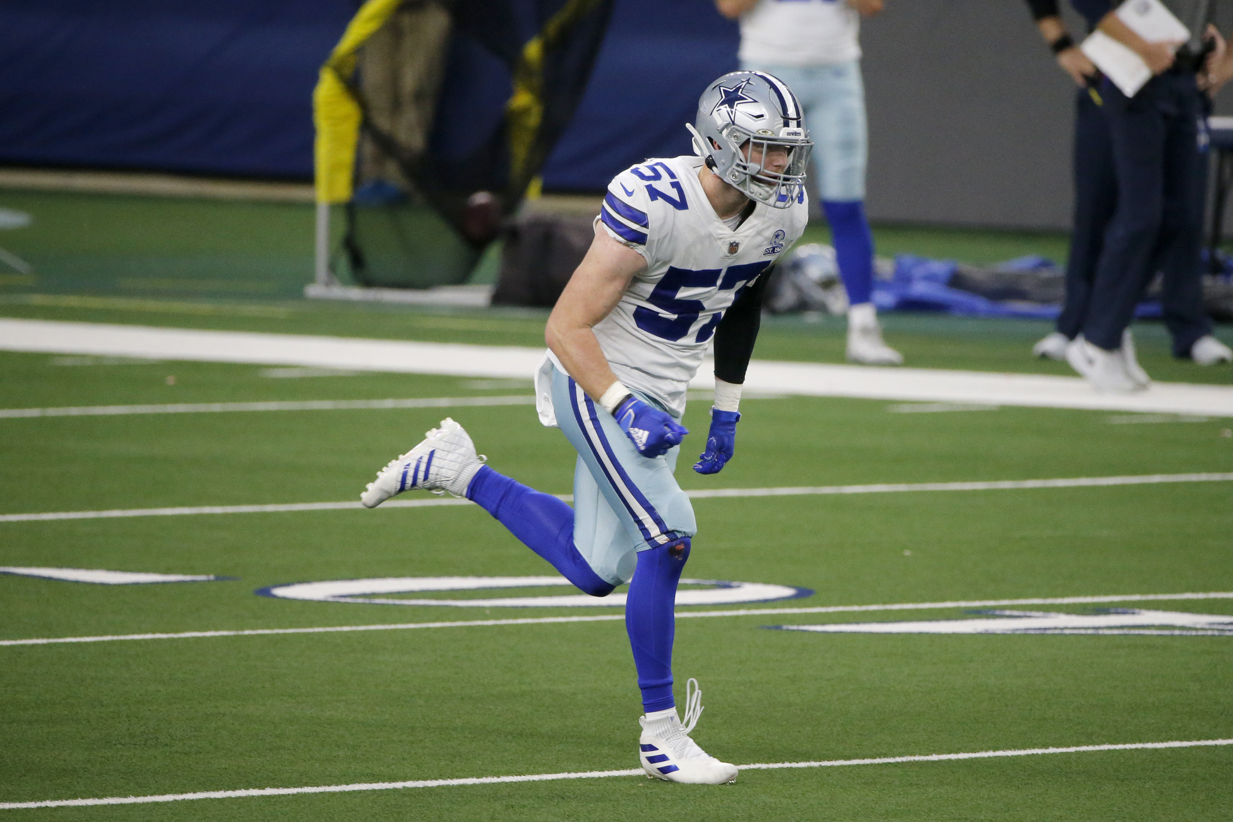 Dallas Cowboys linebacker Luke Gifford (57) is seen during a wild