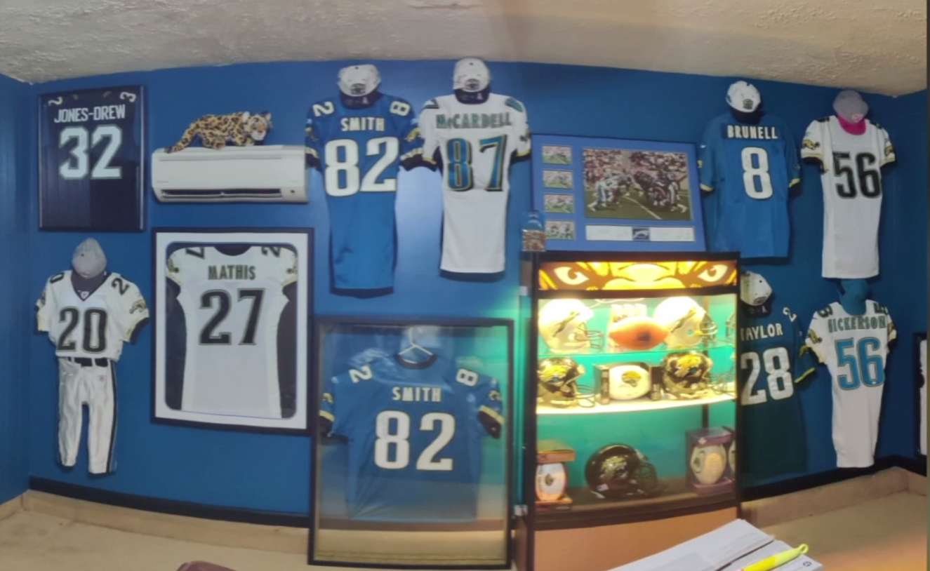 Take a look at Jaguars jersey collector's man cave