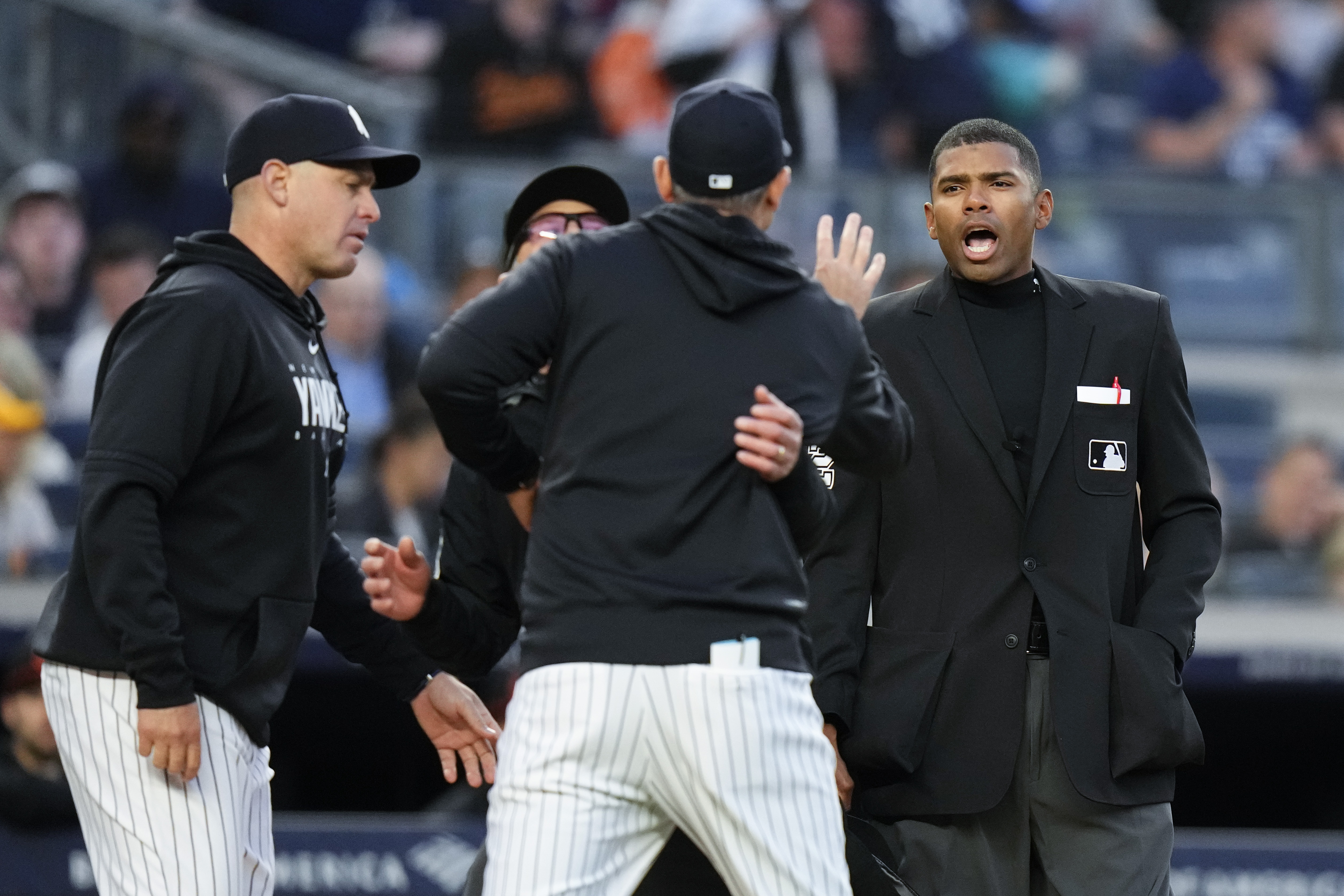 MLB has ejected Yankees manager Aaron Boone a historic amount