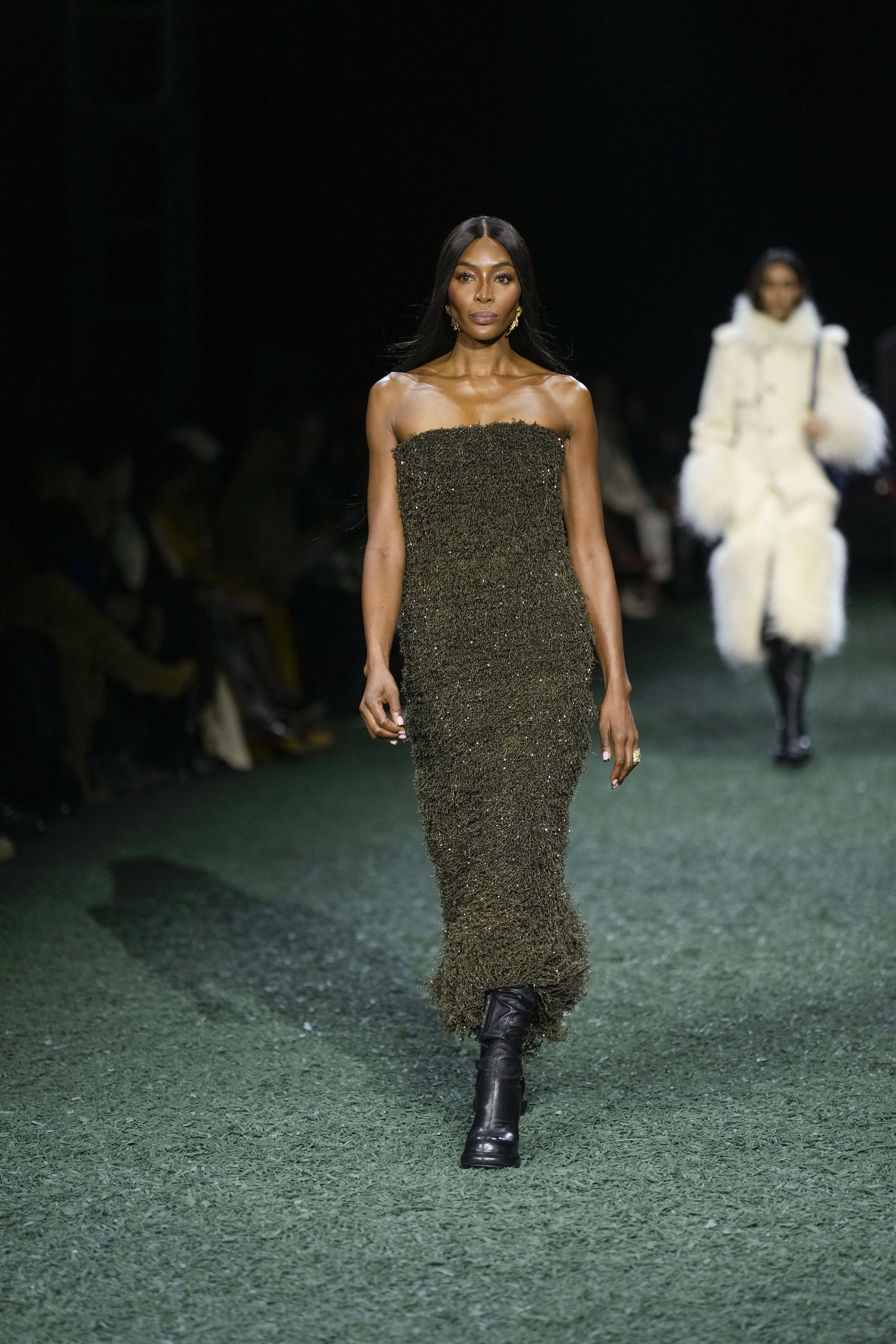 Naomi Campbell walks for star-studded Burberry show at London