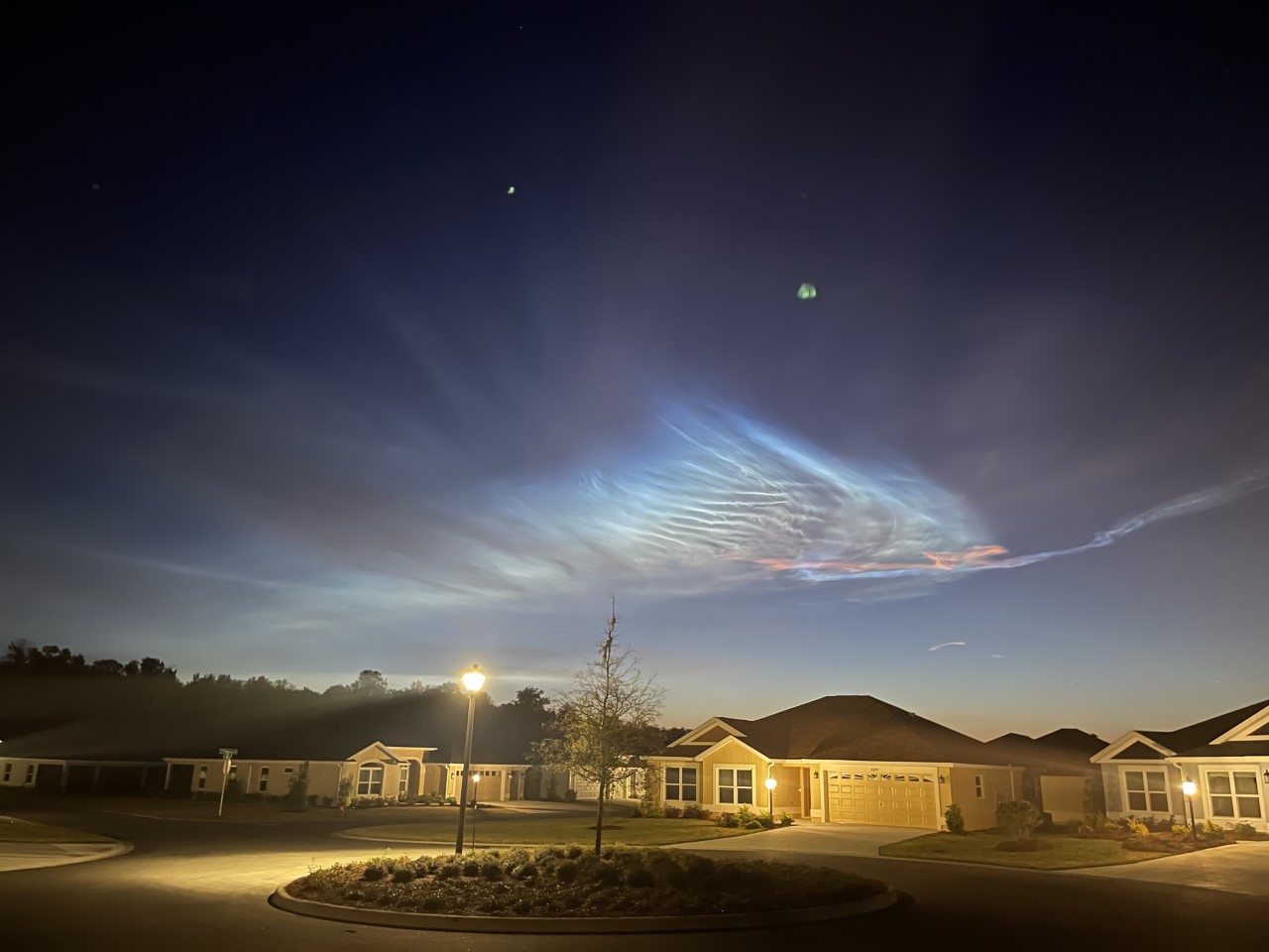 SpaceX rocket launch leaves a mysterious blue light in the sky