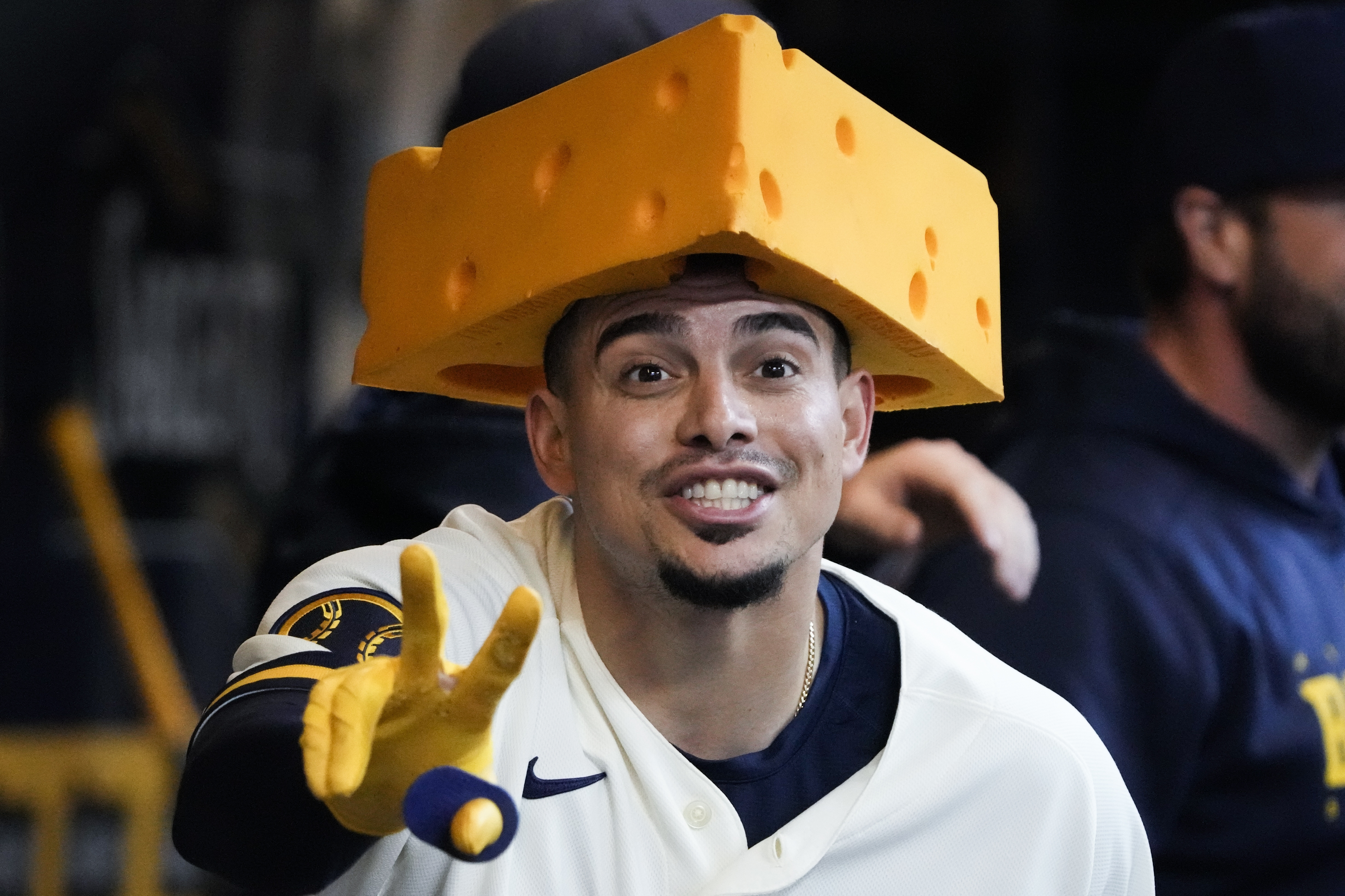 Detroit Tigers Zack Short wears a Red Wings hockey helmet as celebrates in  the dugout after hitting a three-run home run against the Kansas City  Royals, Wednesday, May 24, 2023, in Kansas