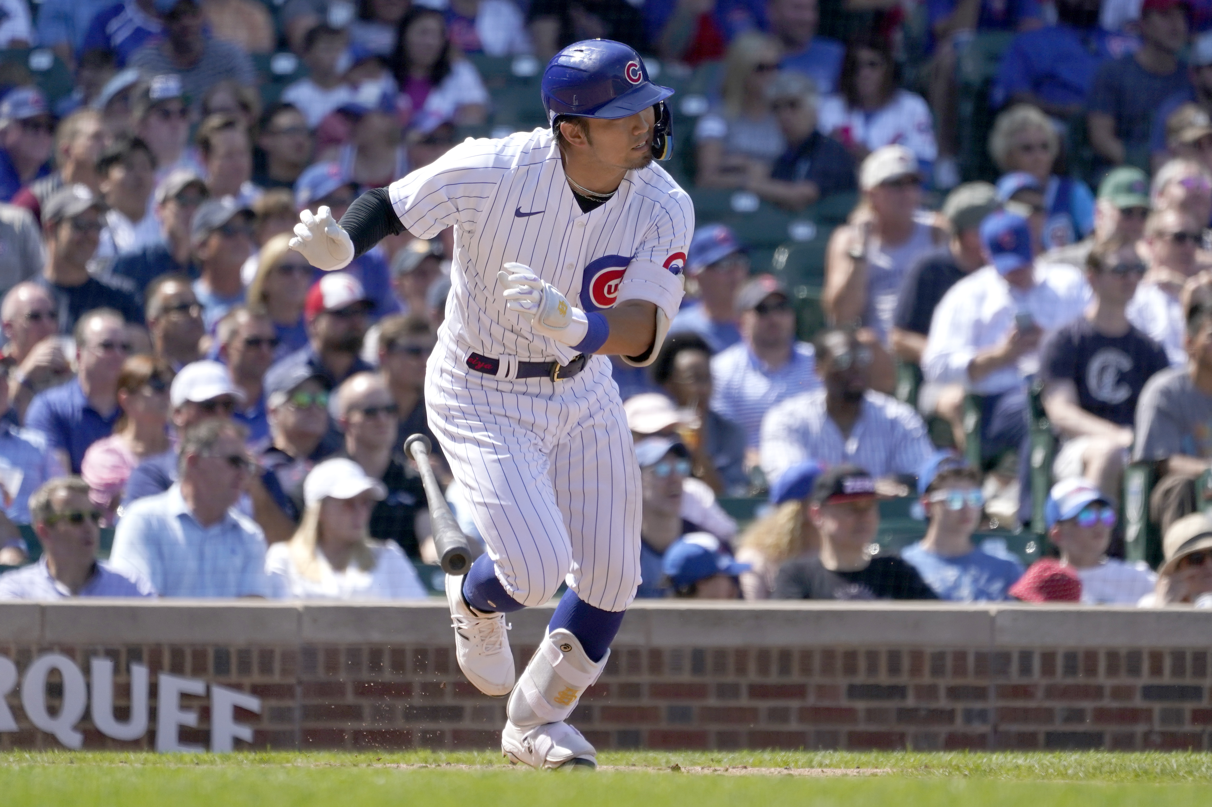 St. Louis Cardinals right fielder Lars Nootbaar catches the ball for the  out on Chicago Cubs' Seiya Suzuki during the third inning of a baseball  game Tuesday, Aug. 2, 2022, in St.