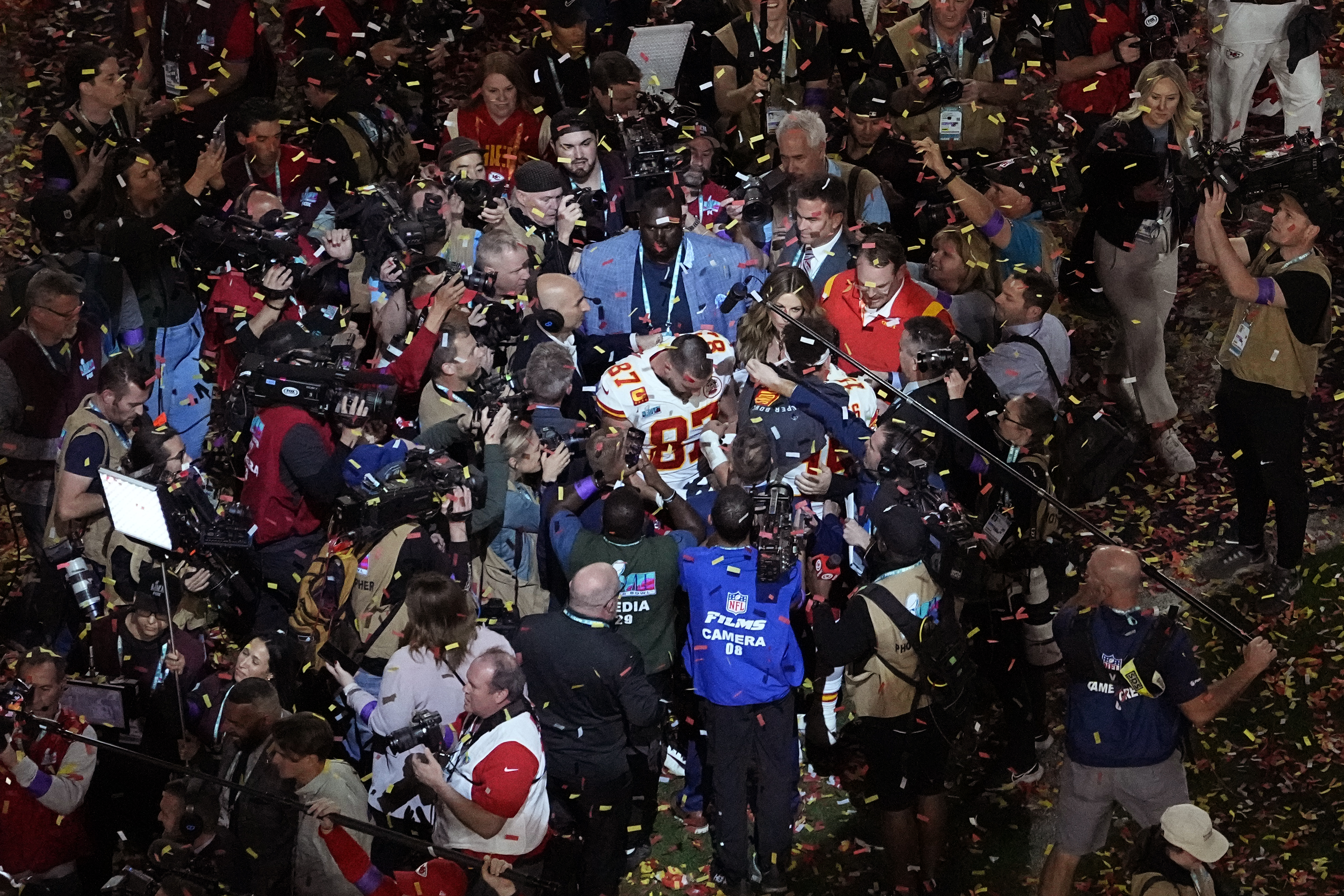 Jason Kelce Celebrates His Brother Travis's Big Win at Super Bowl 2023