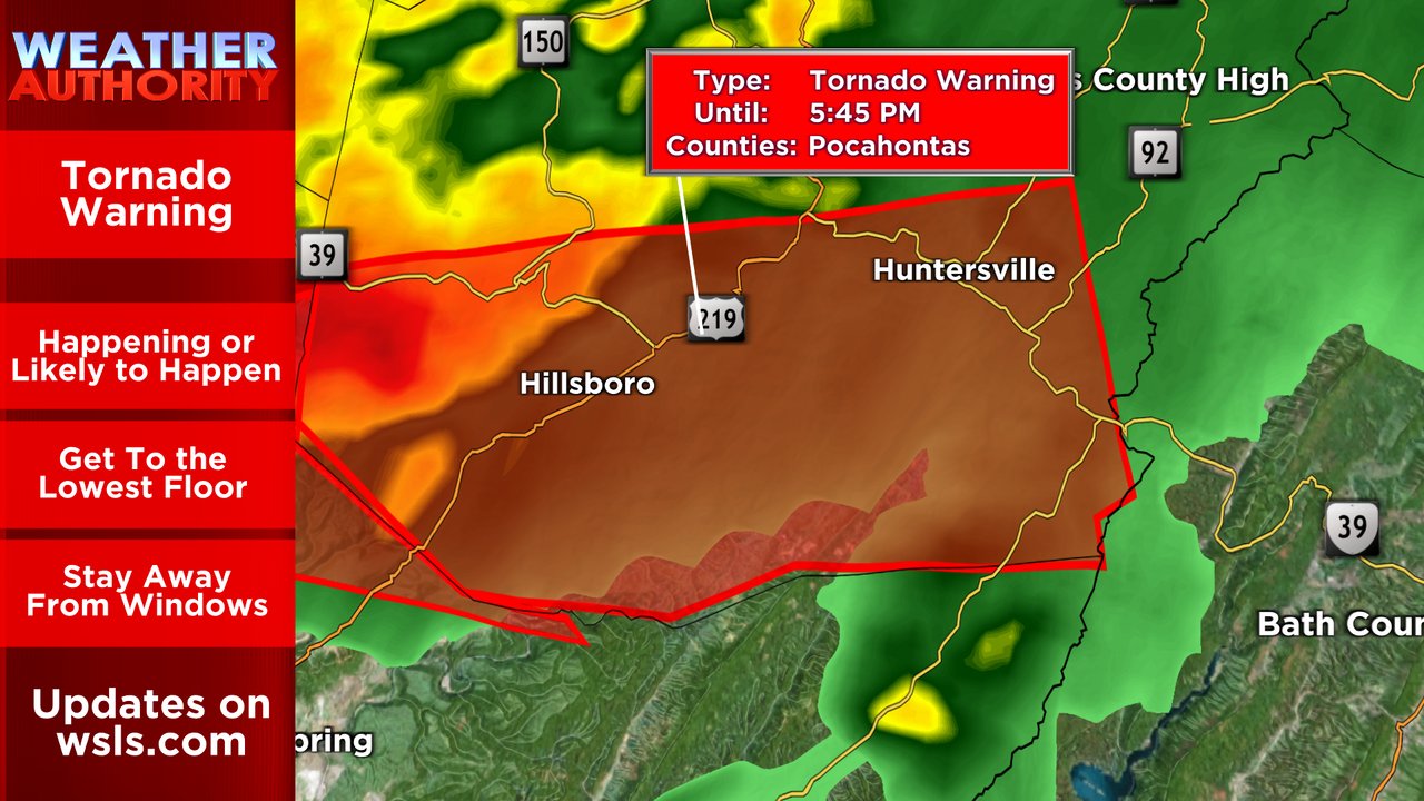 Tornado warnings expired for Greenbrier, Pocahontas Counties, West Virginia