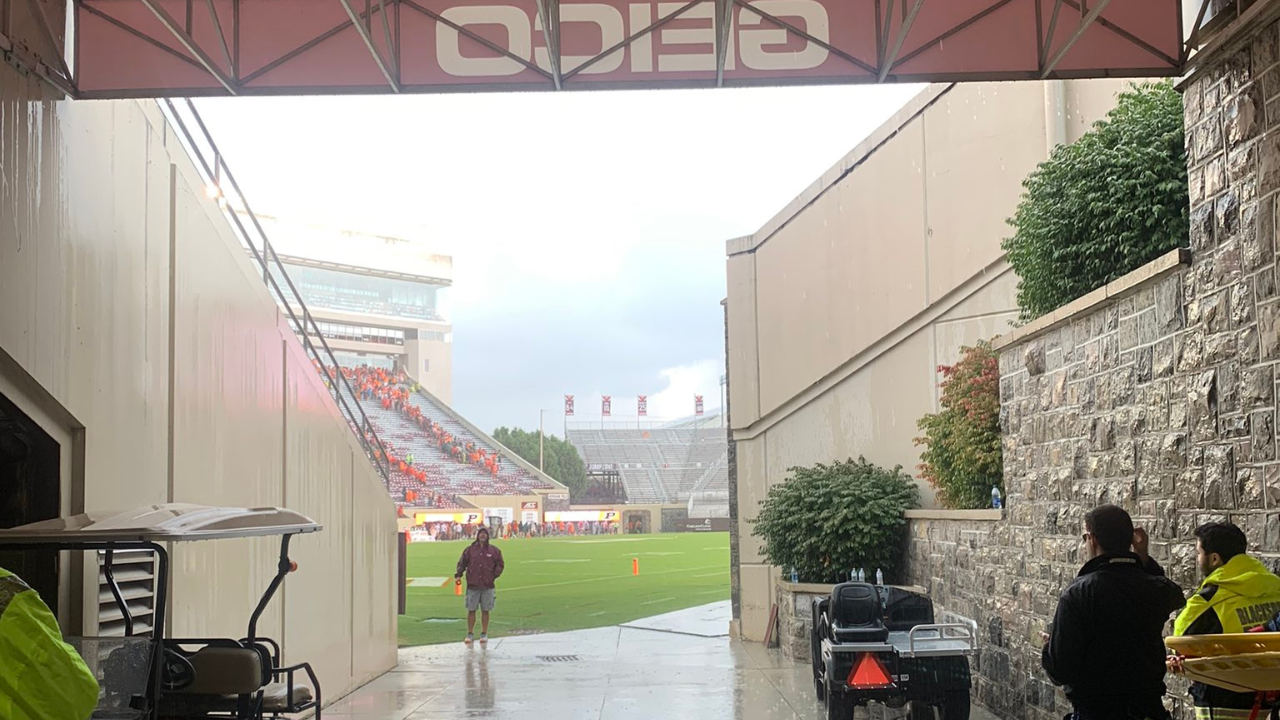 Virginia Tech football game set to restart after hours-long delay