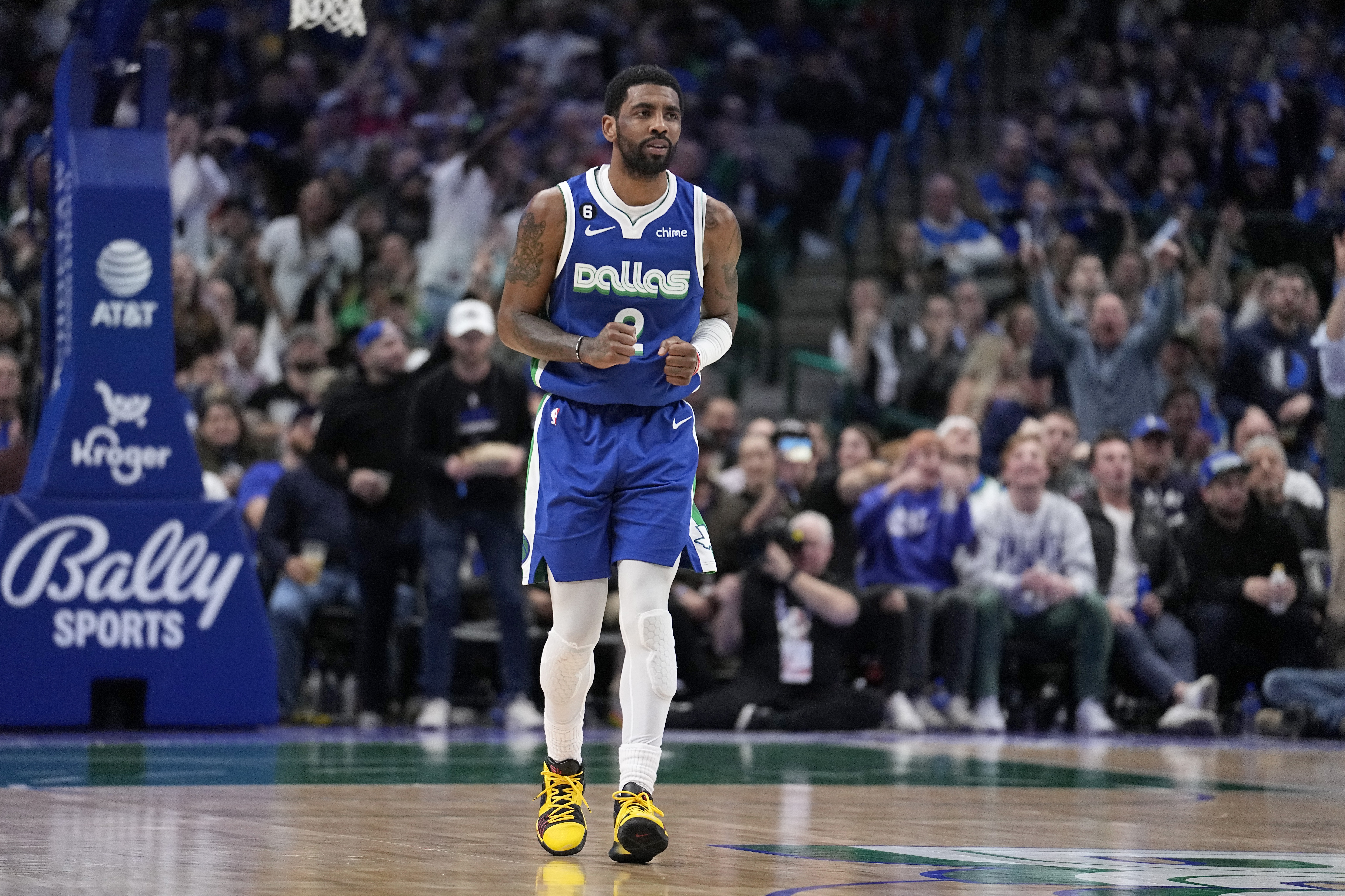 What did Kyrie Irving write on his Nike shoes for first game with Dallas  Mavericks?
