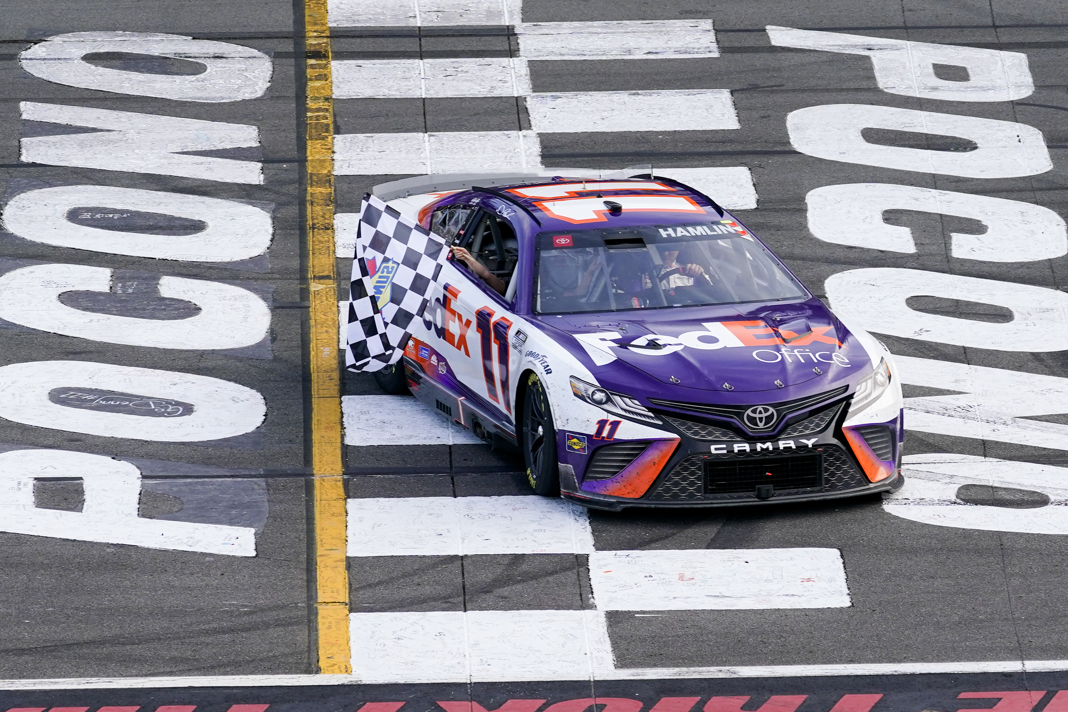 Denny Hamlin gets his record 7th victory at Pocono and 50th of his NASCAR  Cup Series career