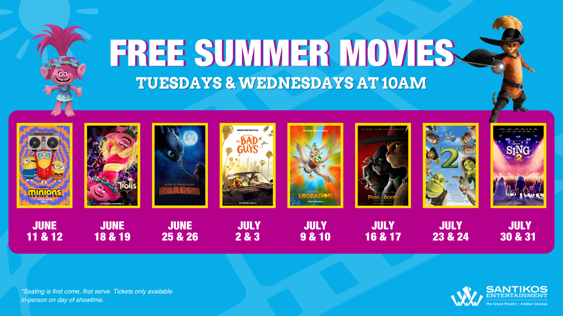 Santikos offers free family movies this summer