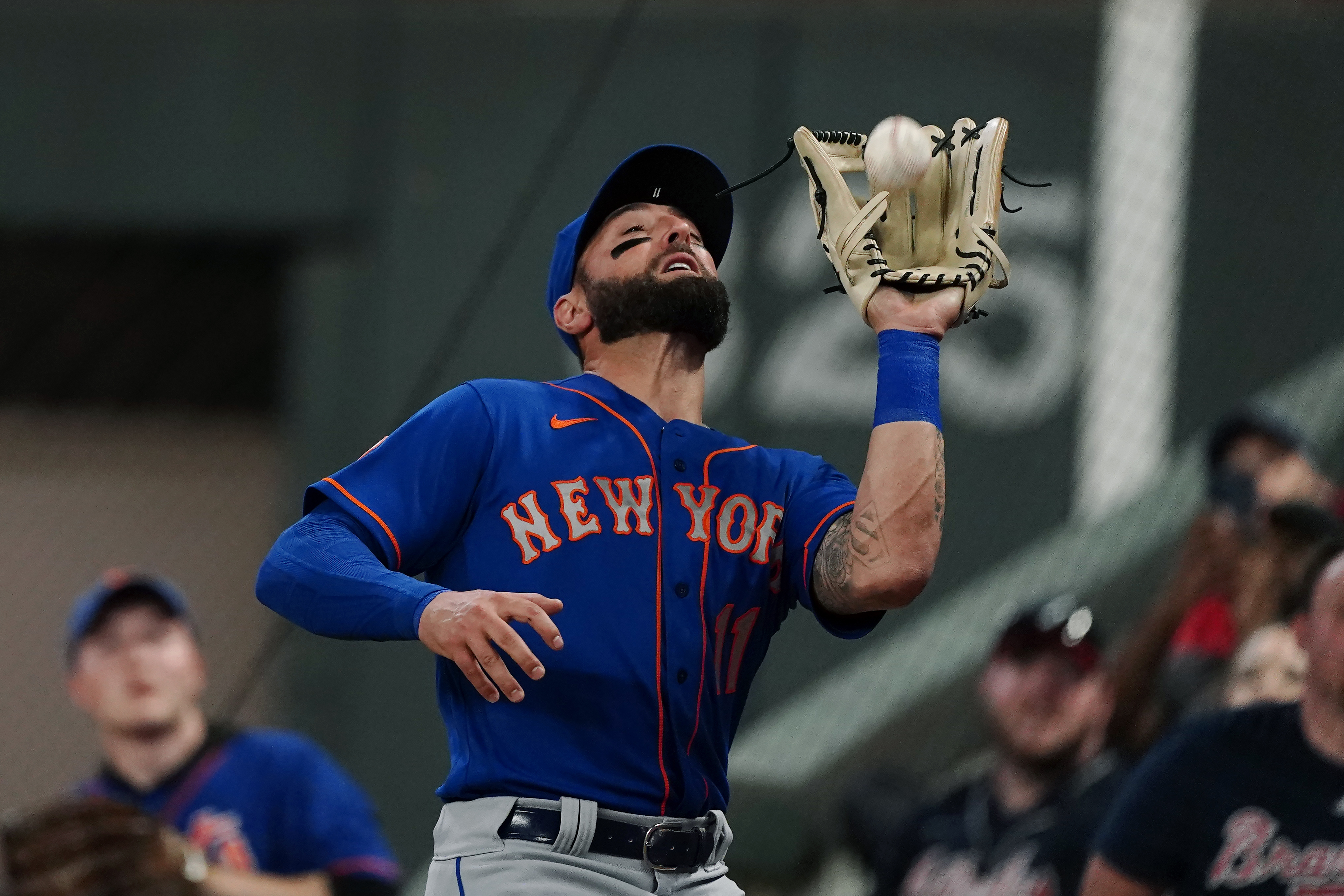 Mets' Kevin Pillar hit by Jacob Webb: Braves pitcher is left shaken