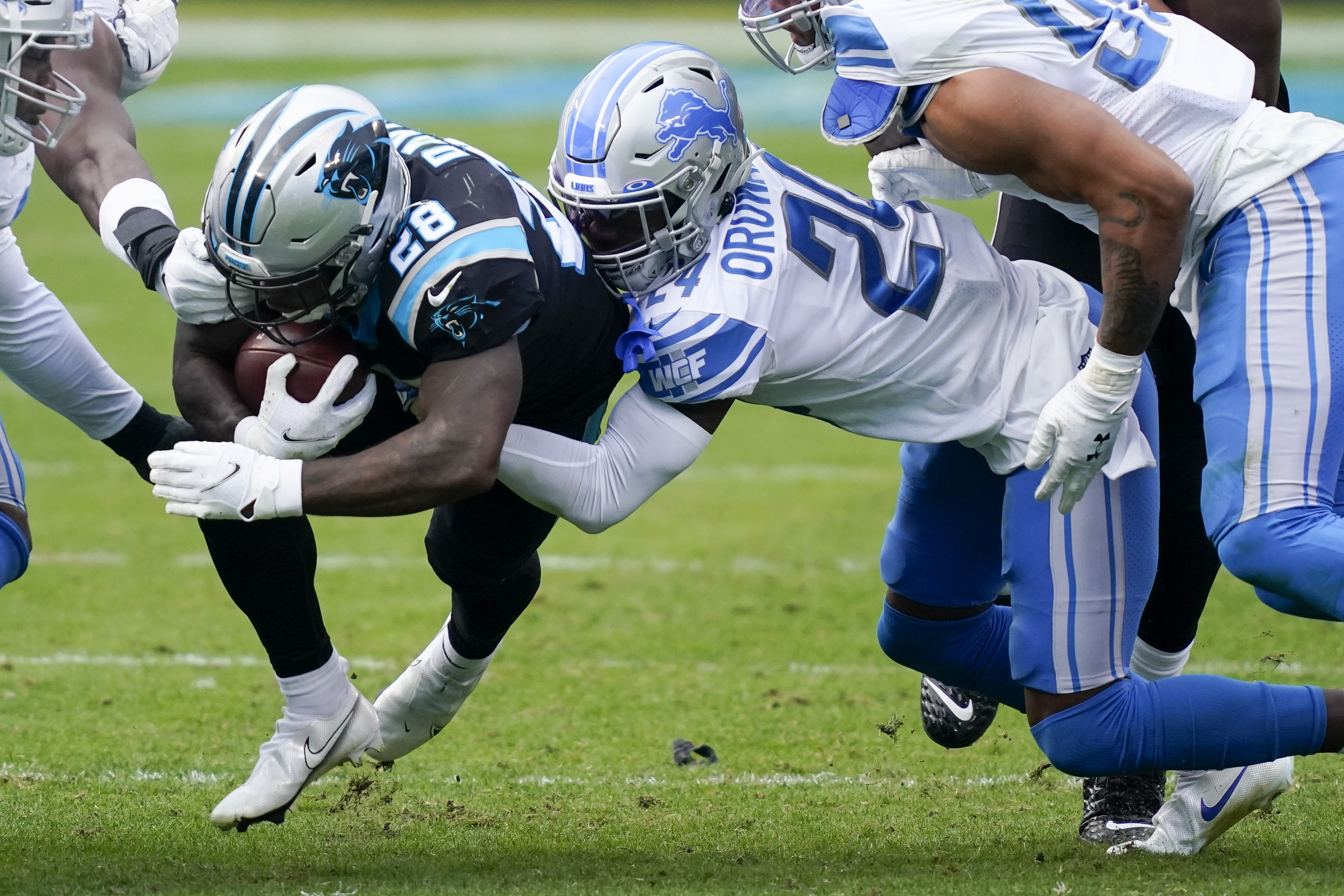 Walker wins first NFL start as Panthers blank Lions 20-0