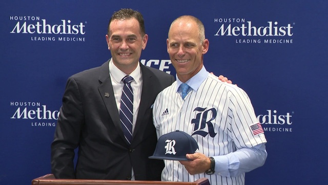 Rice aims to hire a baseball coach by next week