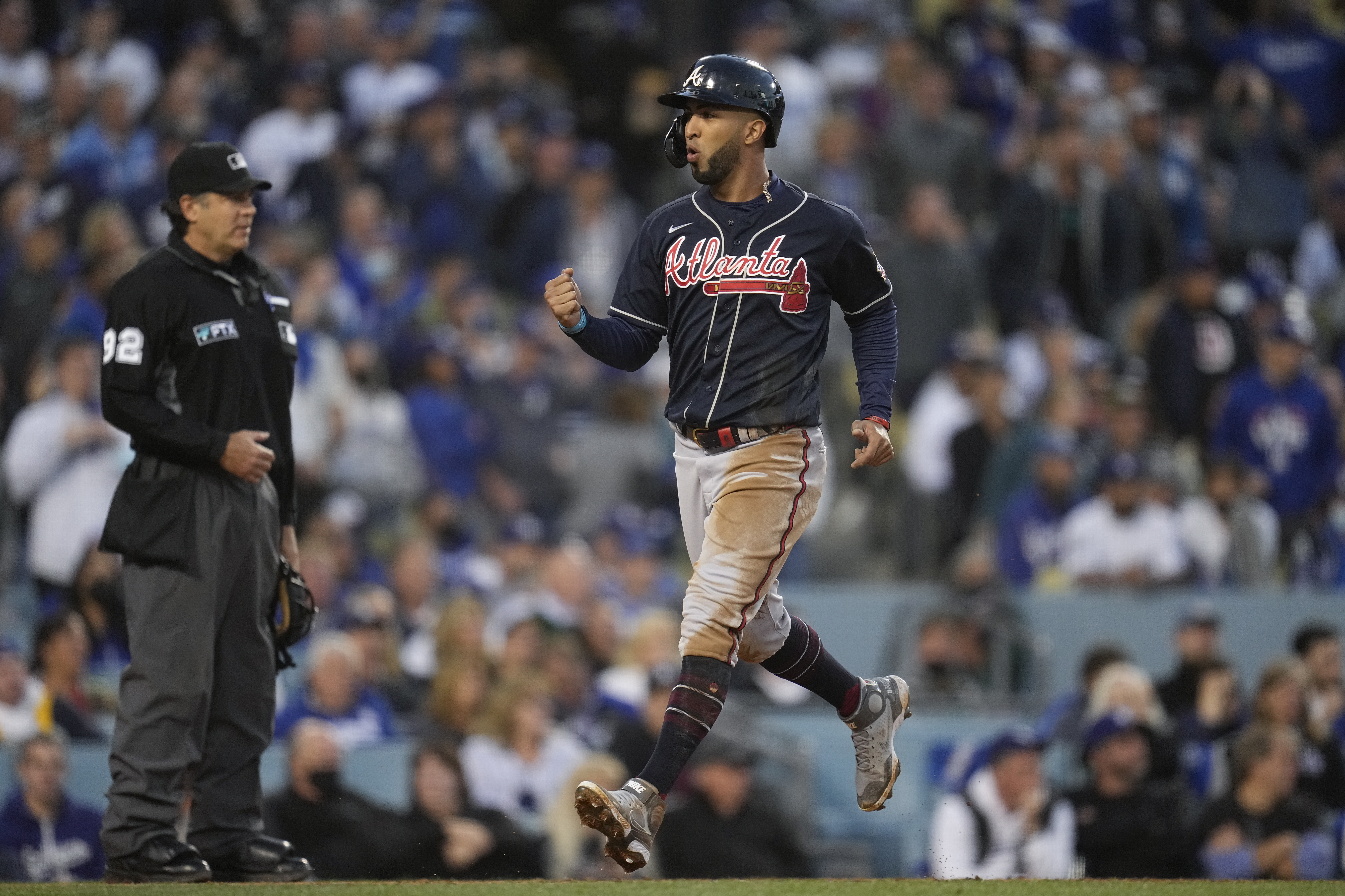 Braves beat Dodgers in NLCS opener on Austin Riley's walk-off single