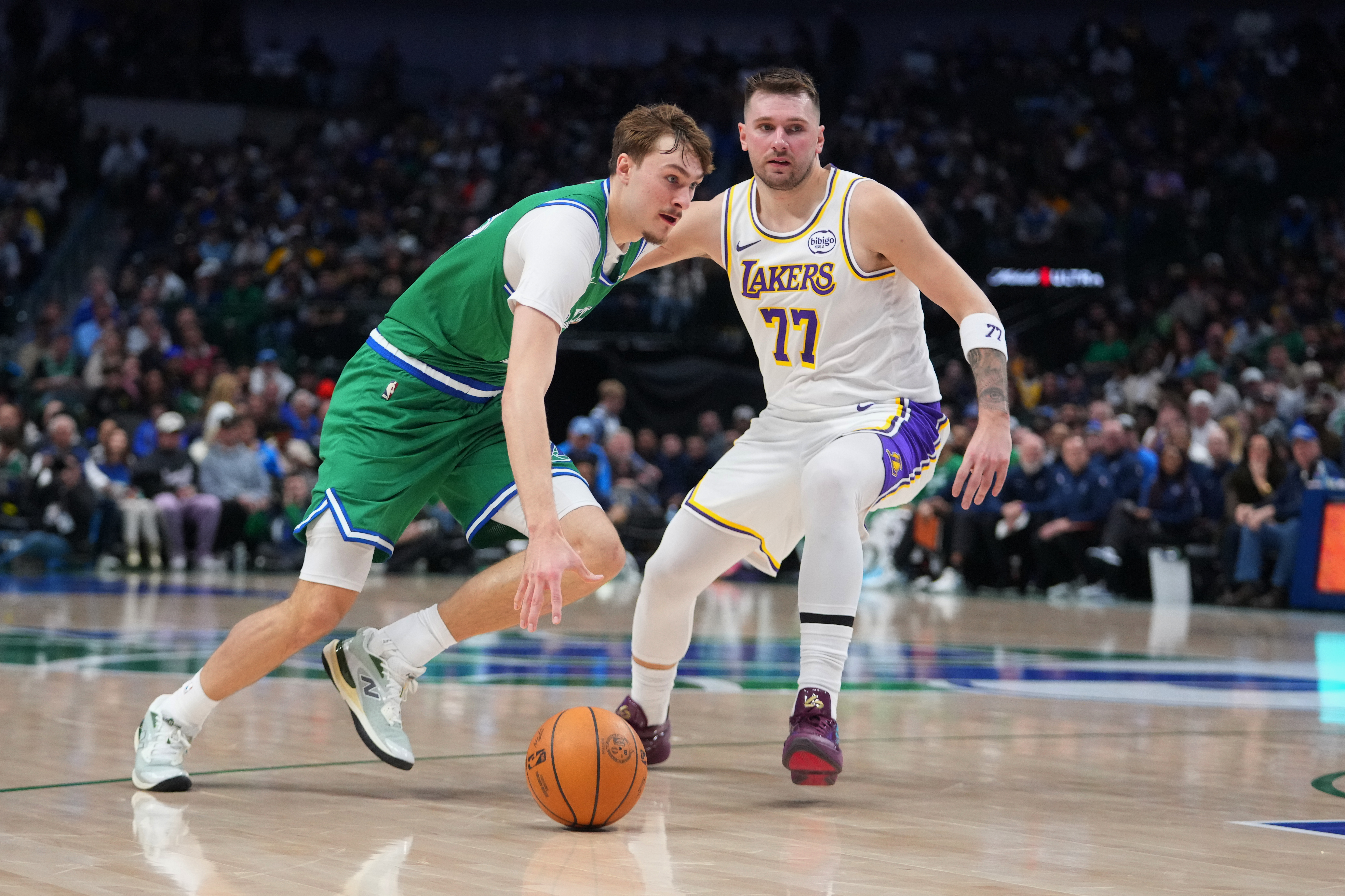 Luka Doncic playing for the Los Angeles Lakers in 2026