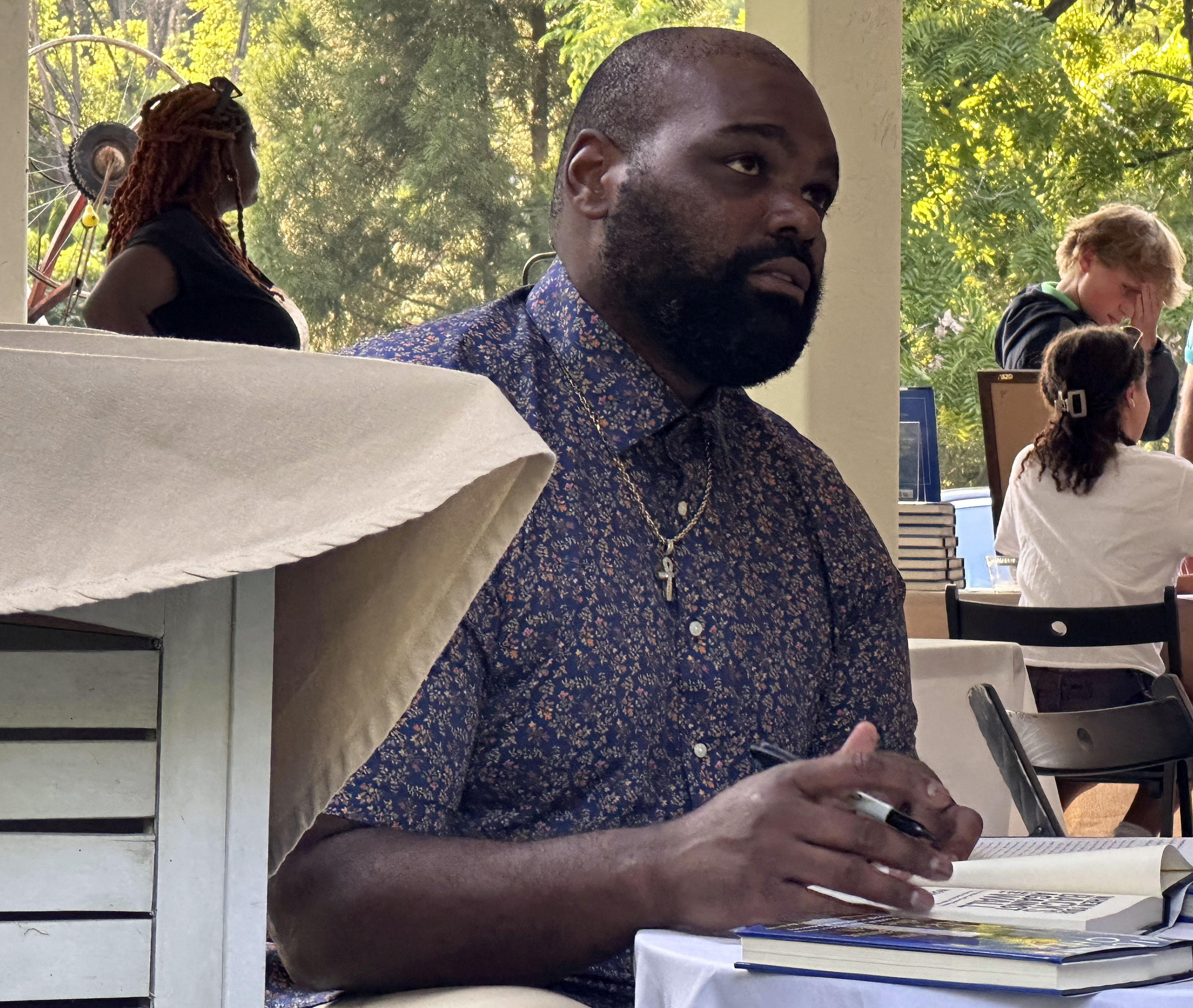 Michael Oher greets fans at a Baltimore book signing a week after suing to  end his conservatorship