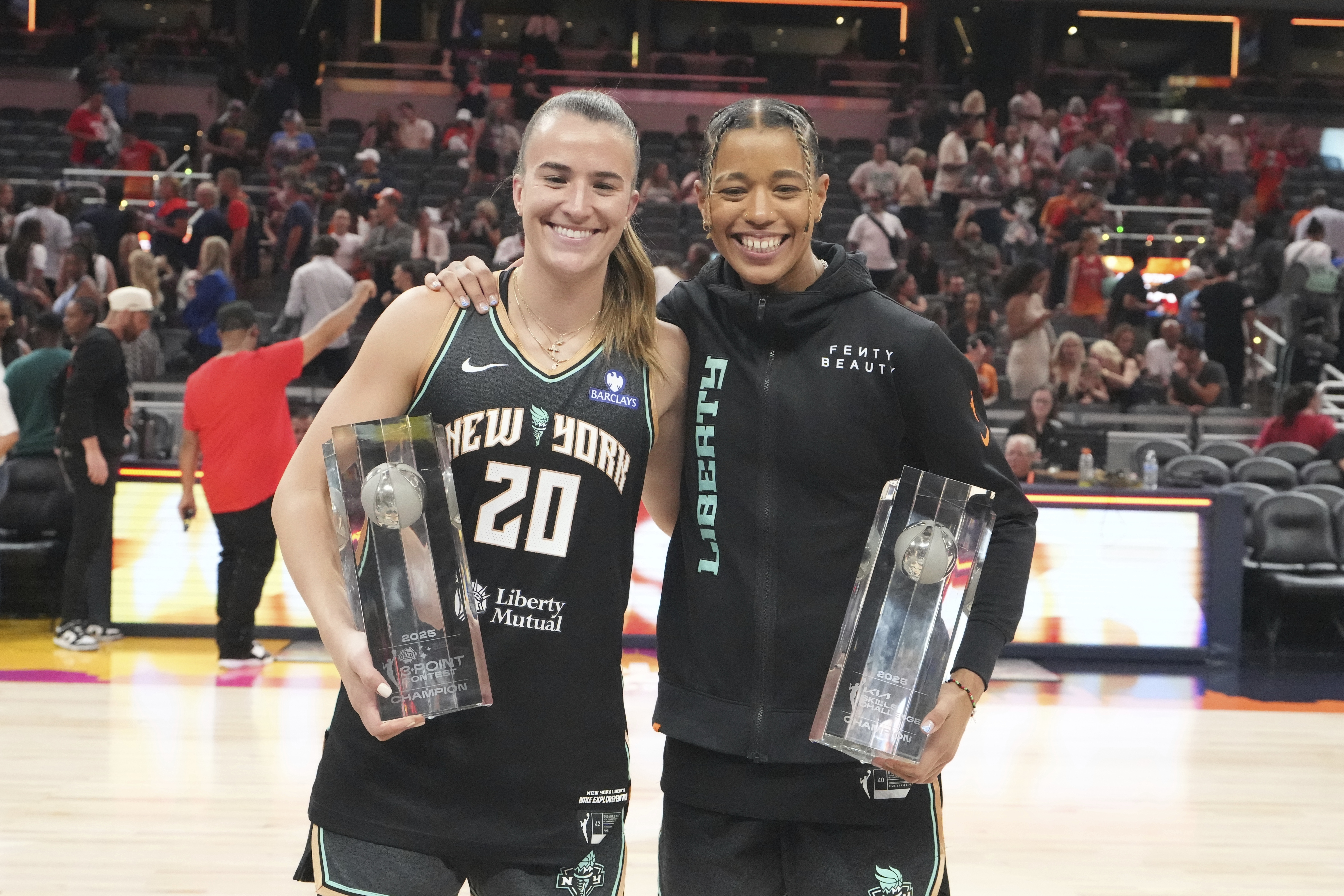 Ionescu wins 3-point contest, Cloud claims skills competition in