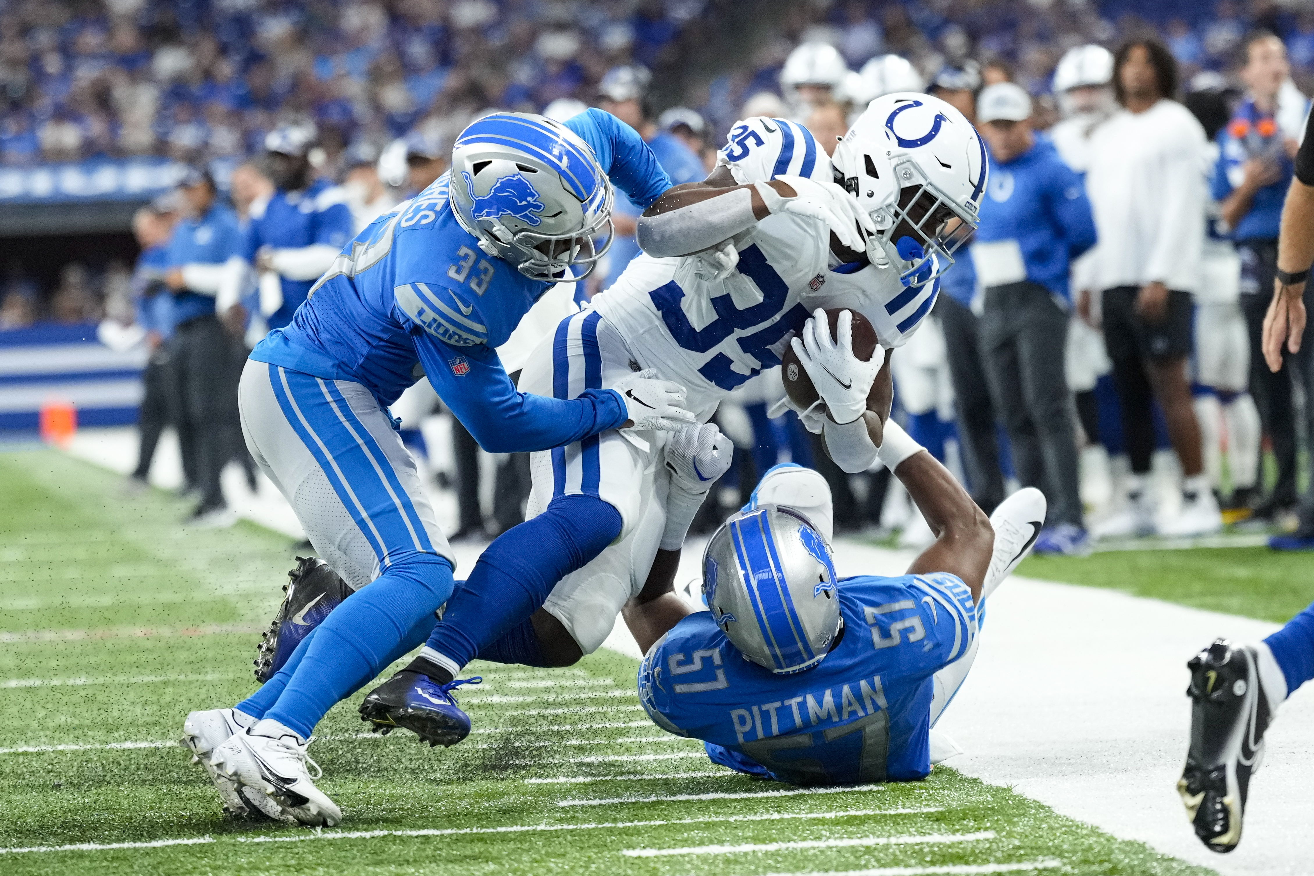 Igwebuike's late TD, 2-point stop lead Lions past Colts 27-26 - WISH-TV, Indianapolis News, Indiana Weather