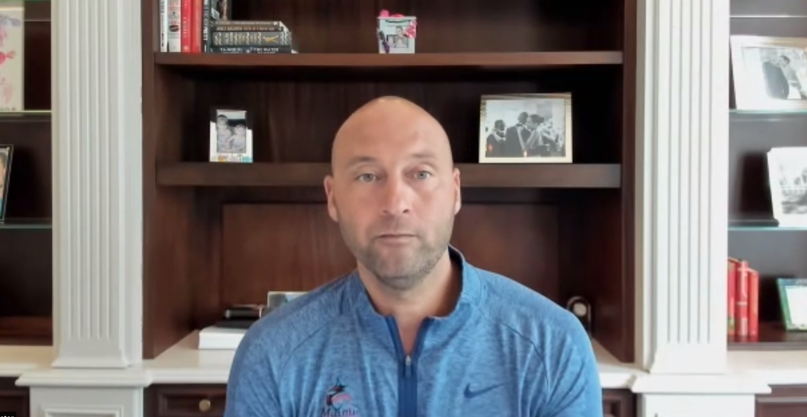 Miami Marlins CEO Derek Jeter reacts to All-Star Game being moved