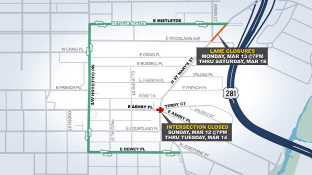 Road closures to begin March 12 on North St. Mary's Street