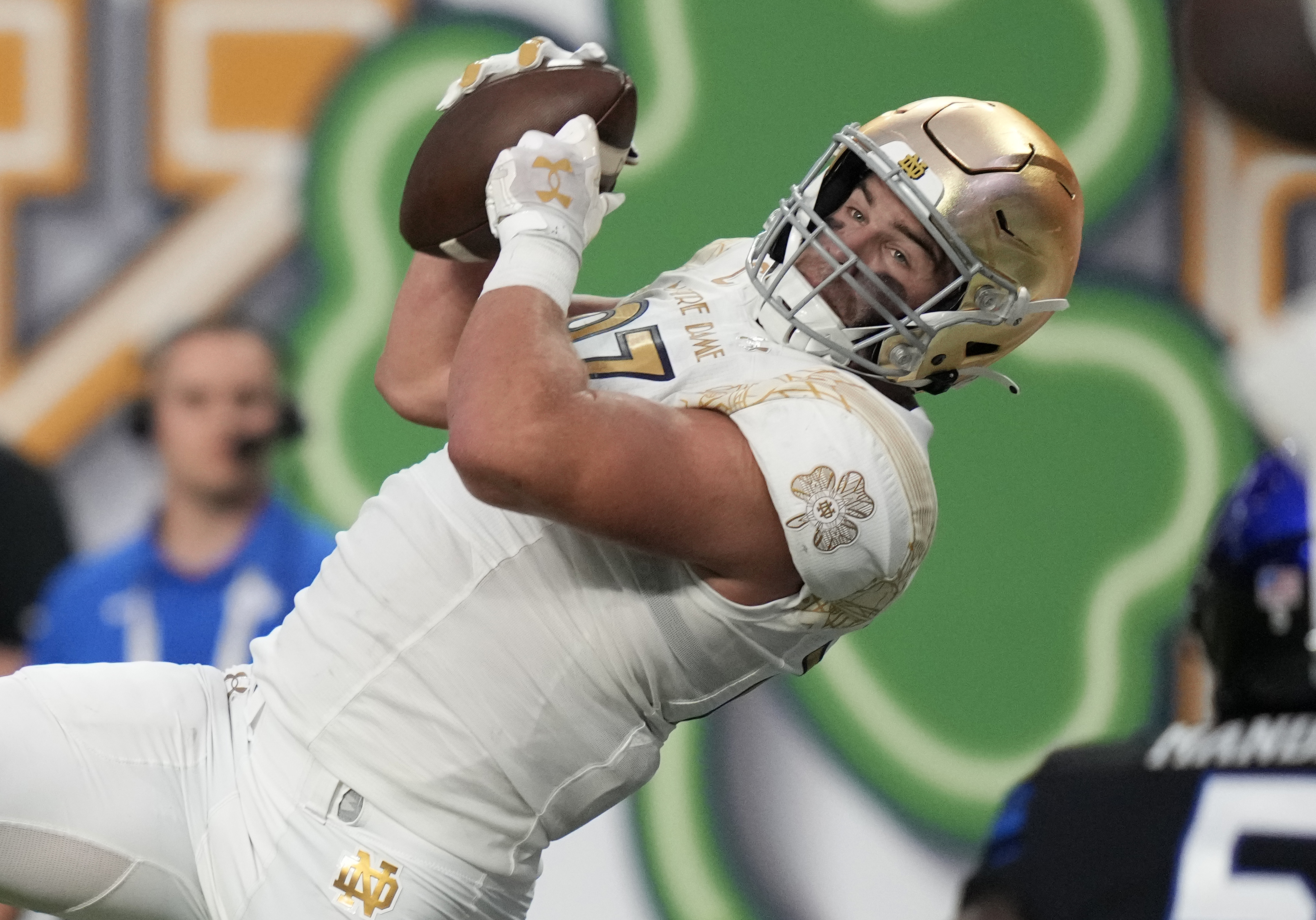 Notre Dame is showing us the green jerseys