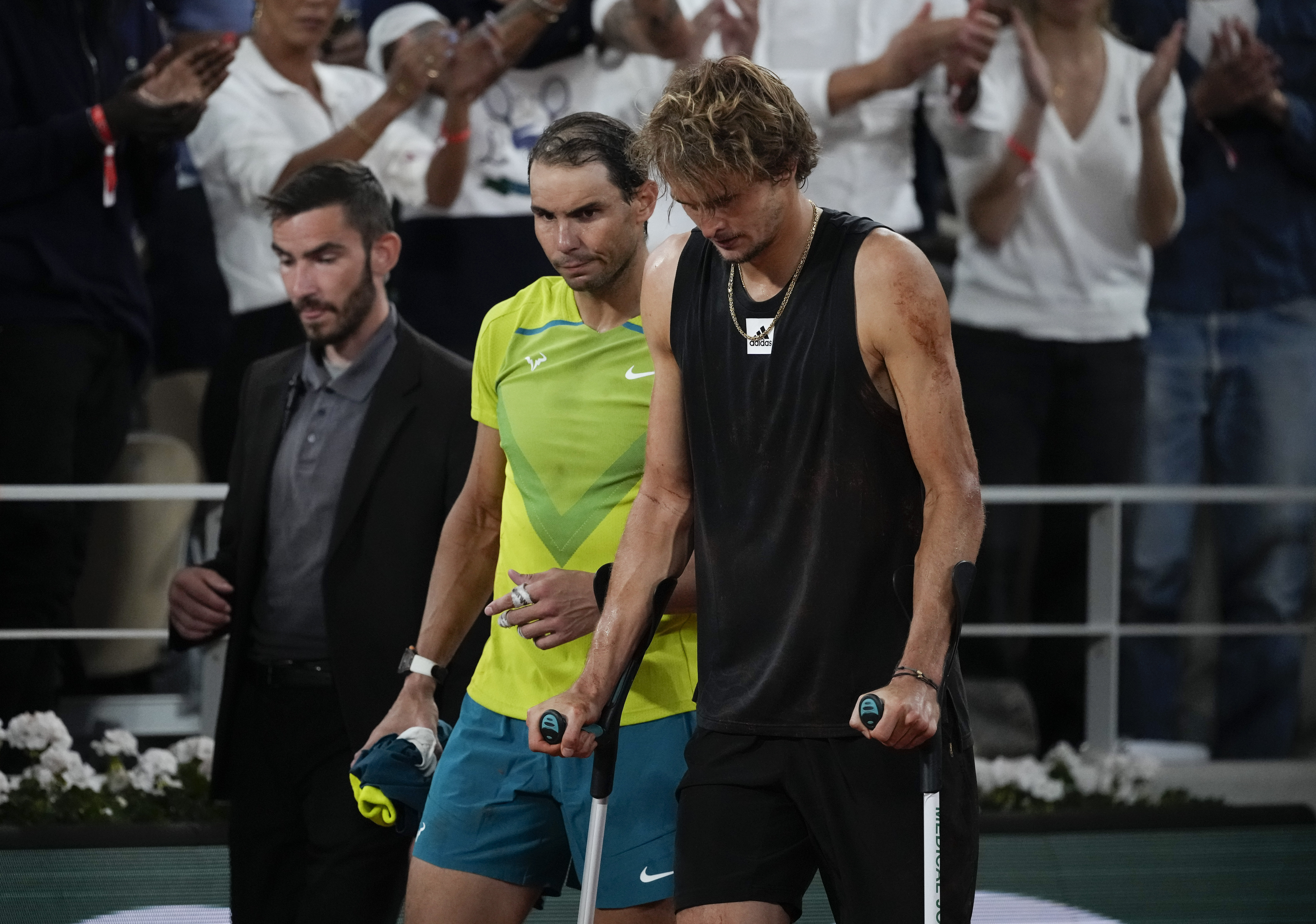 Nadal to French Open final after Zverev injury; Ruud next