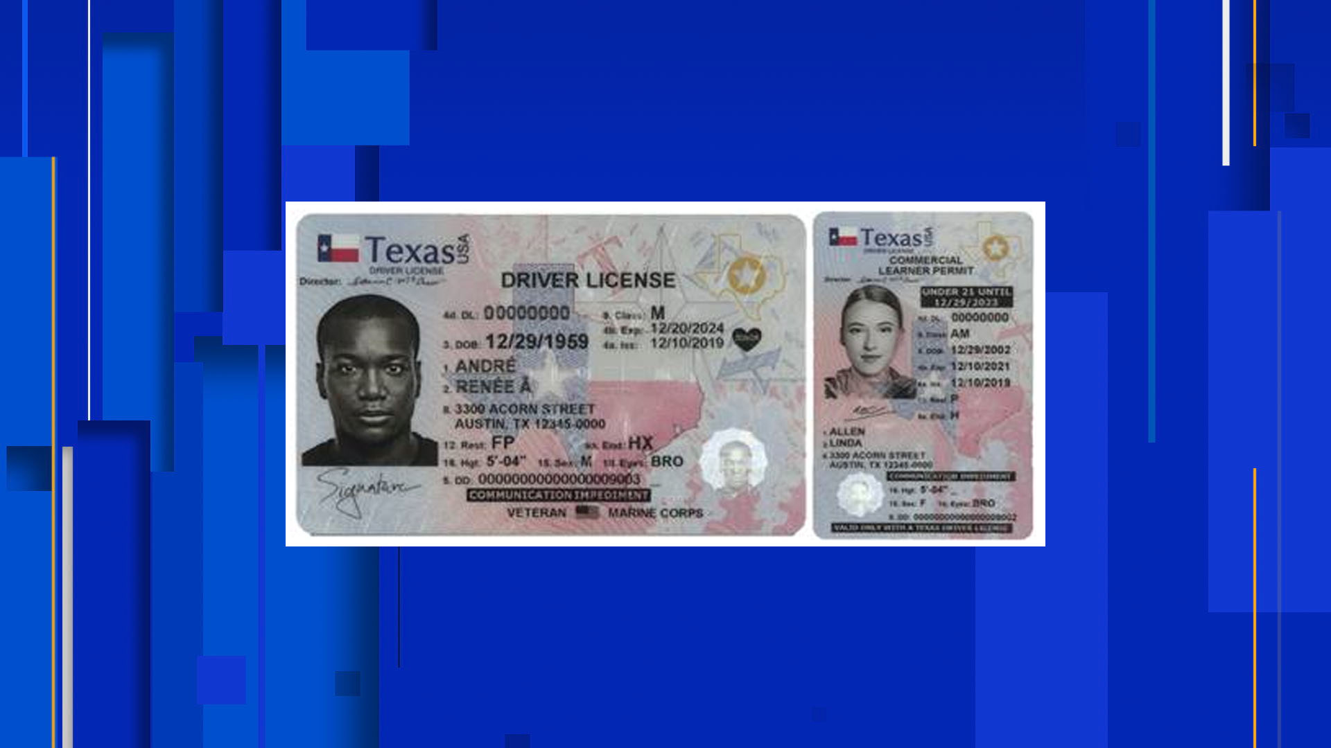 which is driver license number texas under 21