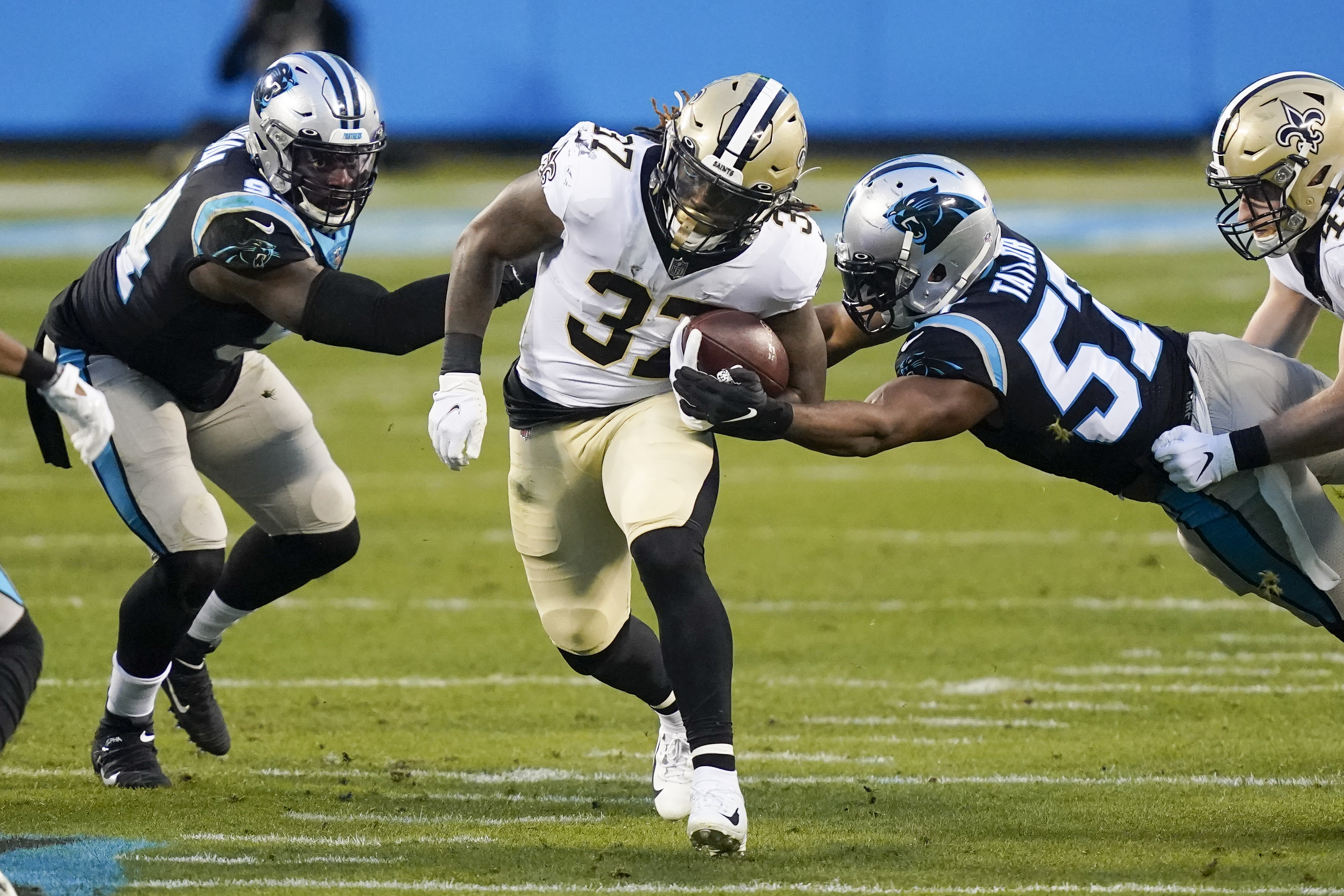 What channel is New Orleans Saints game today vs. Panthers? (1/8