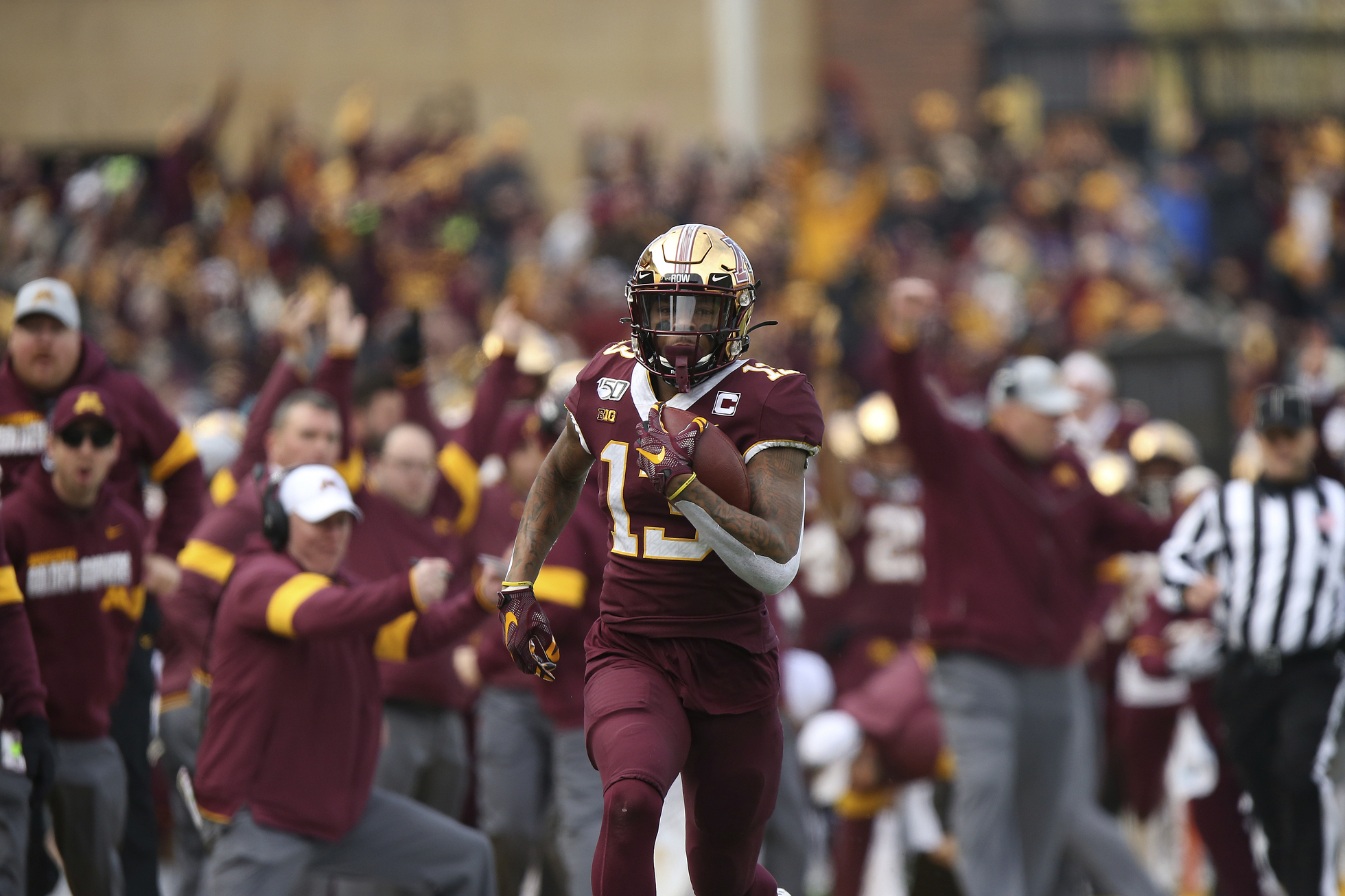 Former Gophers star Rashod Bateman catches first NFL touchdown