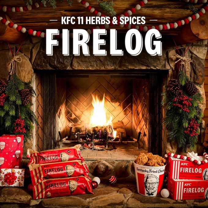 KFC brings back fire log that smells like fried chicken