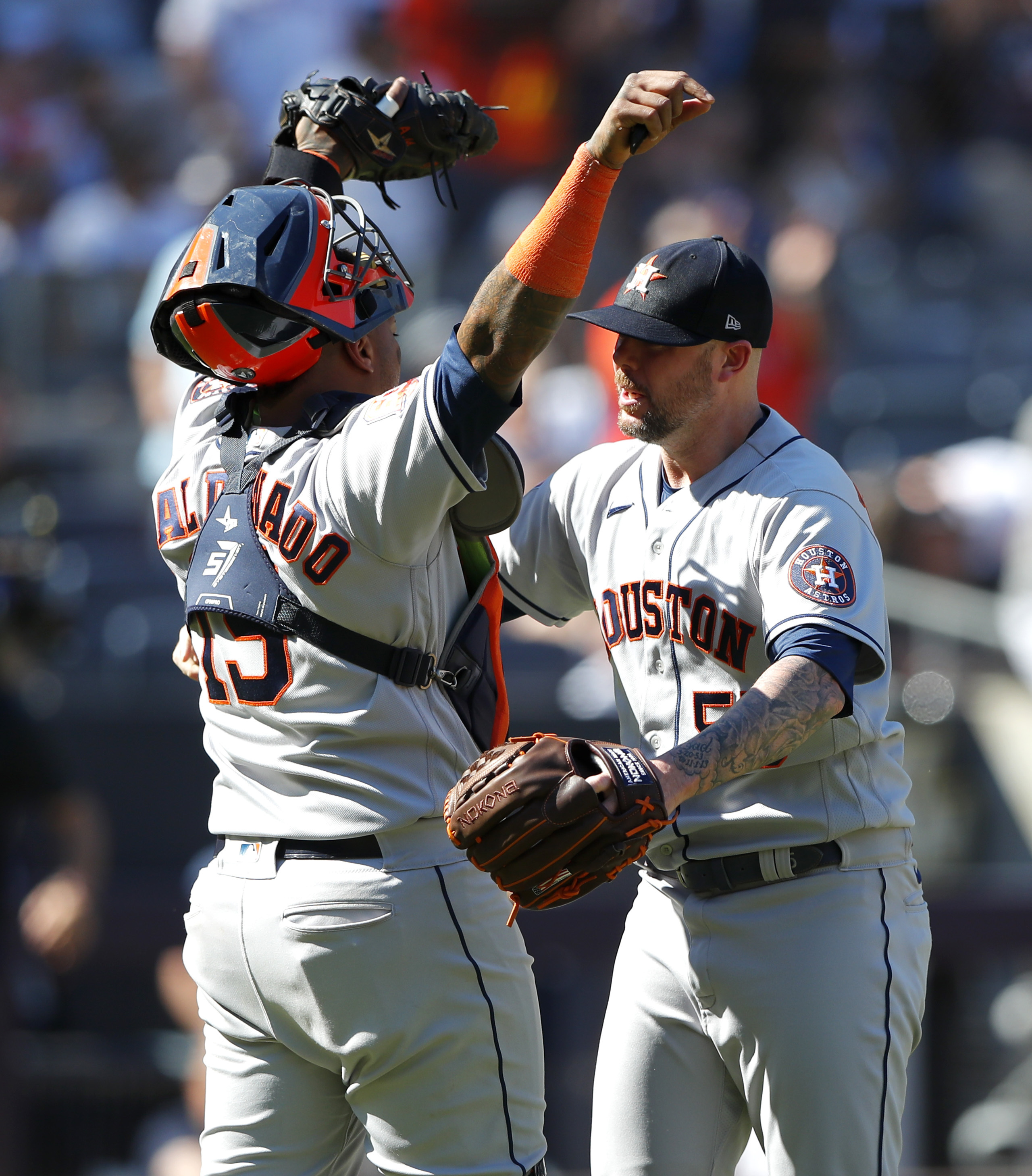 Astros' Javier, bullpen combine to no-hit Yanks in 3-0 win - The San Diego  Union-Tribune