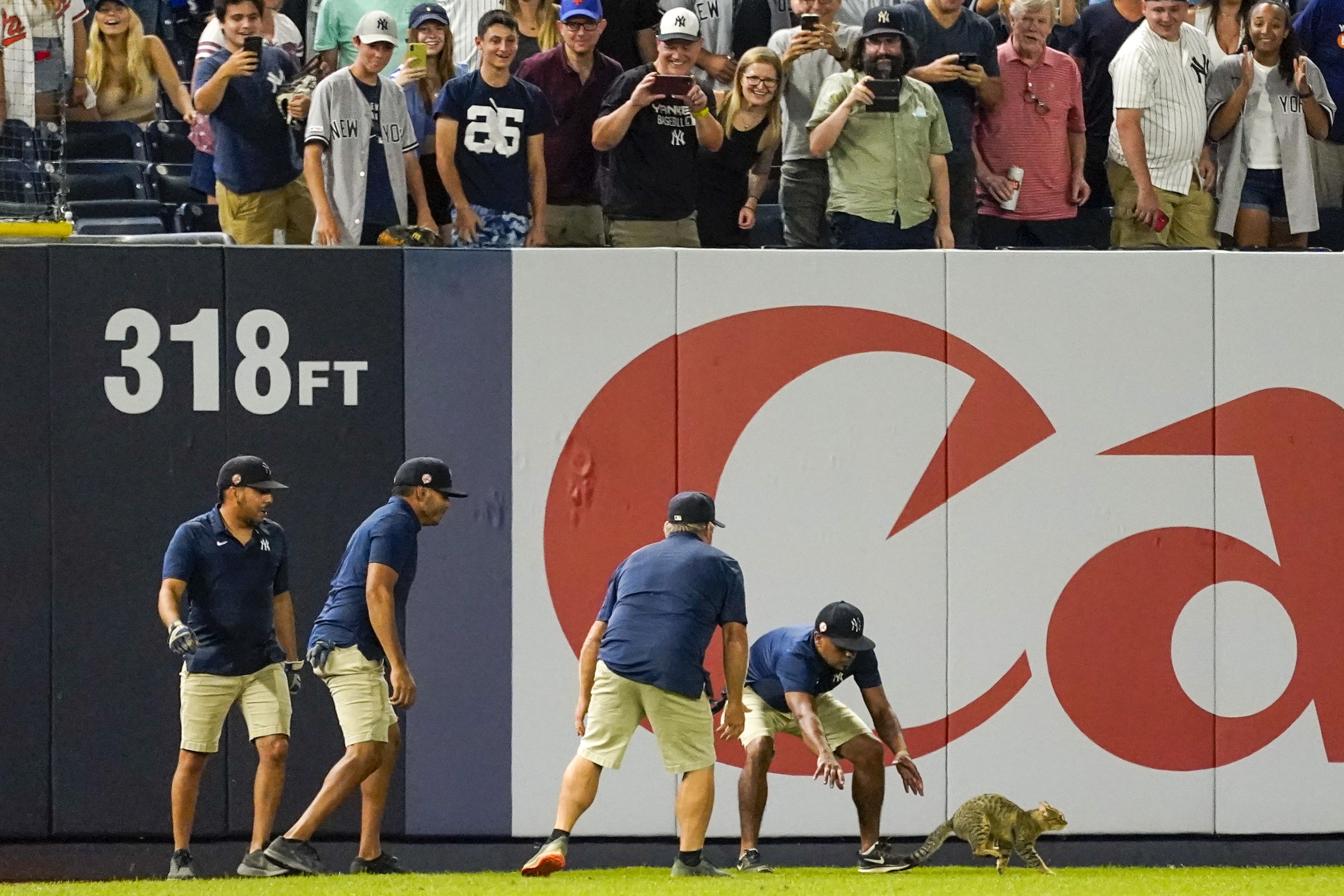 Giancarlo Stanton before the Yankees first intrasquad game 