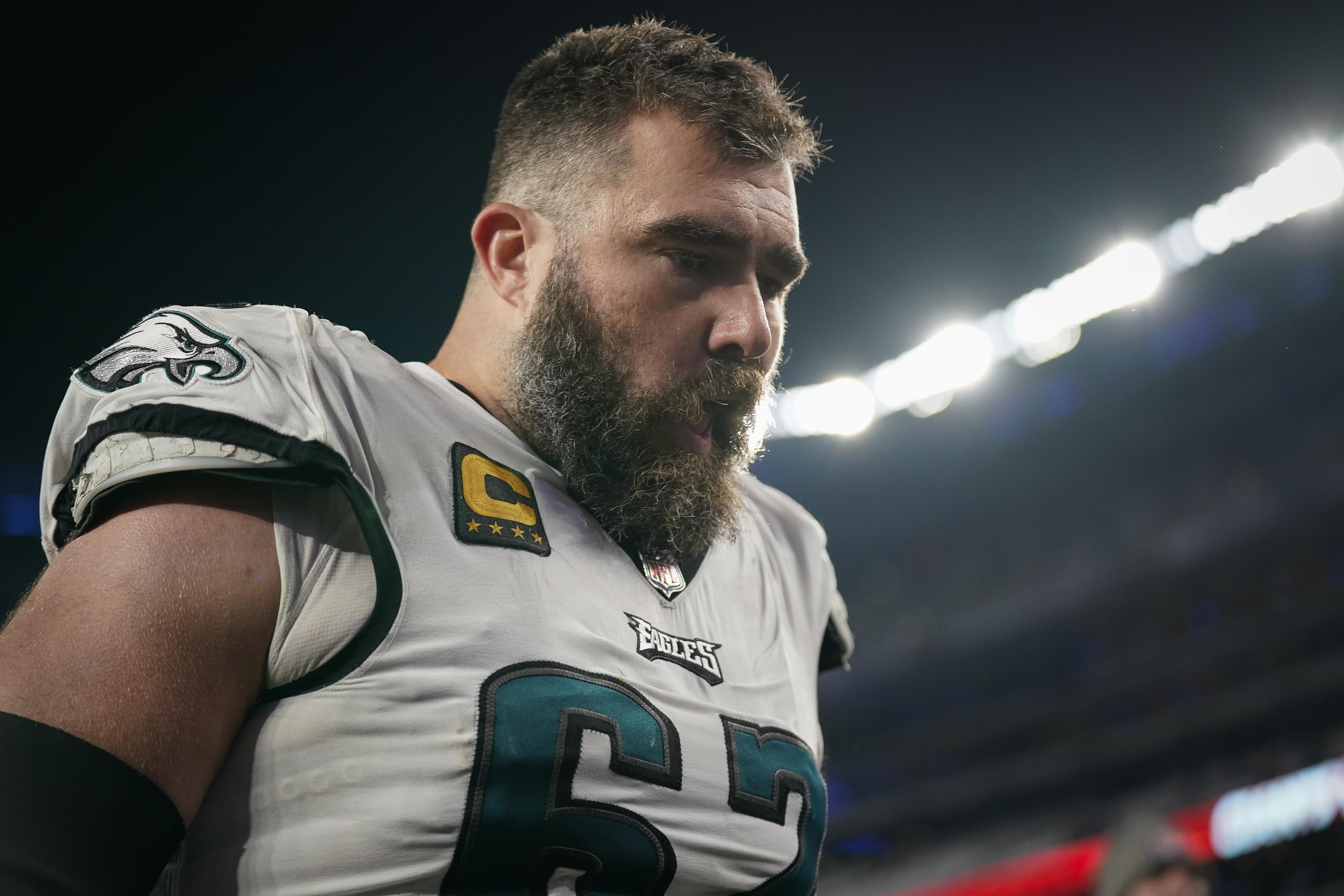 An emotional Jason Kelce announces his retirement from the NFL after 13  seasons