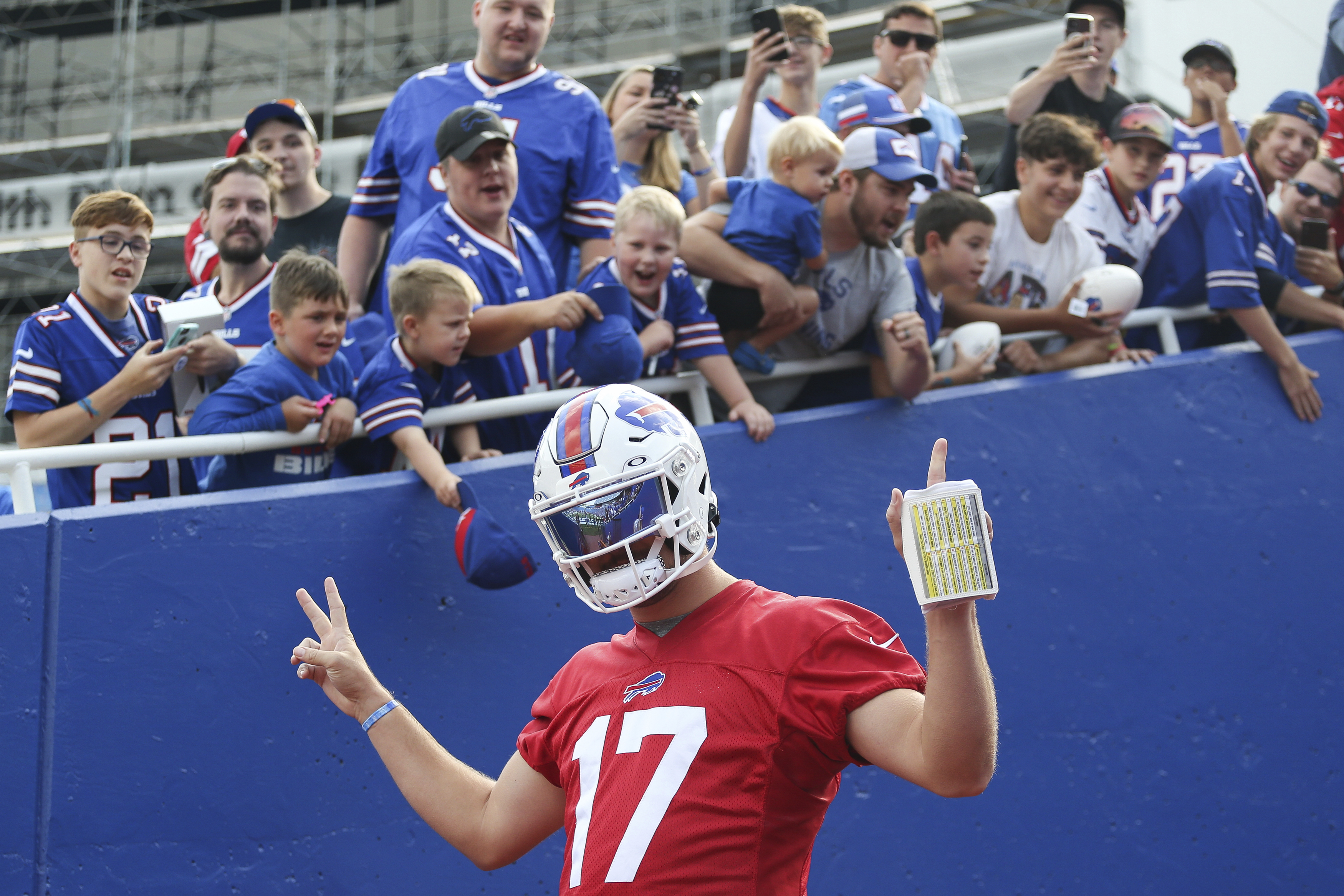 Bills' Josh Allen embraces training camp hits, challenges