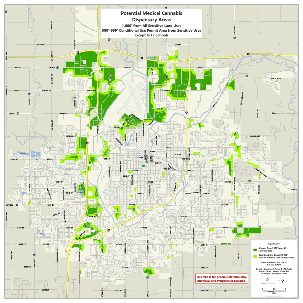 Sioux Falls City Limits Map Proposed Map Shows Possible Medical Marijuana Dispensary Locations In Sioux  Falls