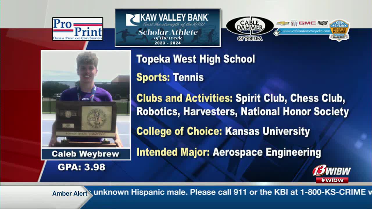 Scholar Athlete of the Week: Caleb Weybrew - clipped version