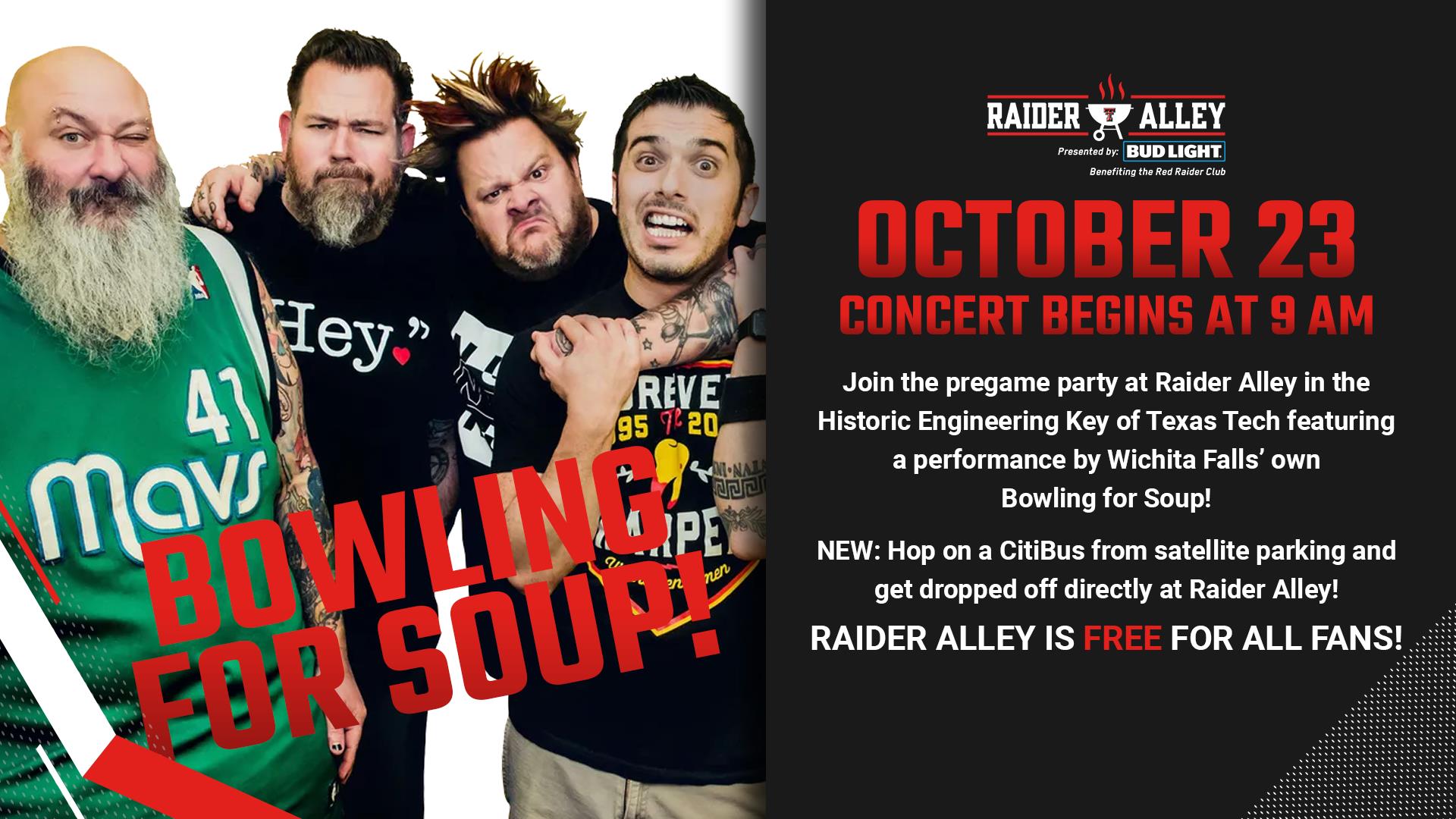 Bowling For Soup to play at Raider Alley on Saturday