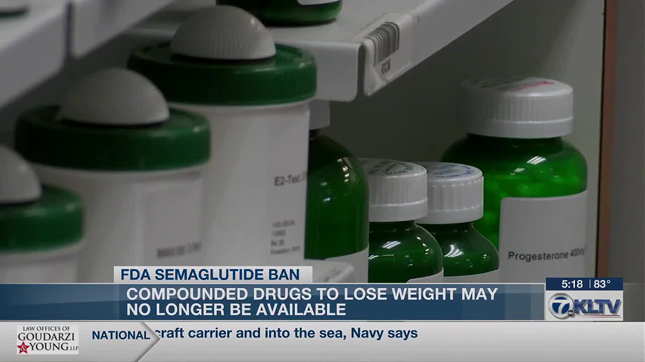 fda stops semaglutide compounding FDA announces ban for compounded weight loss drugs